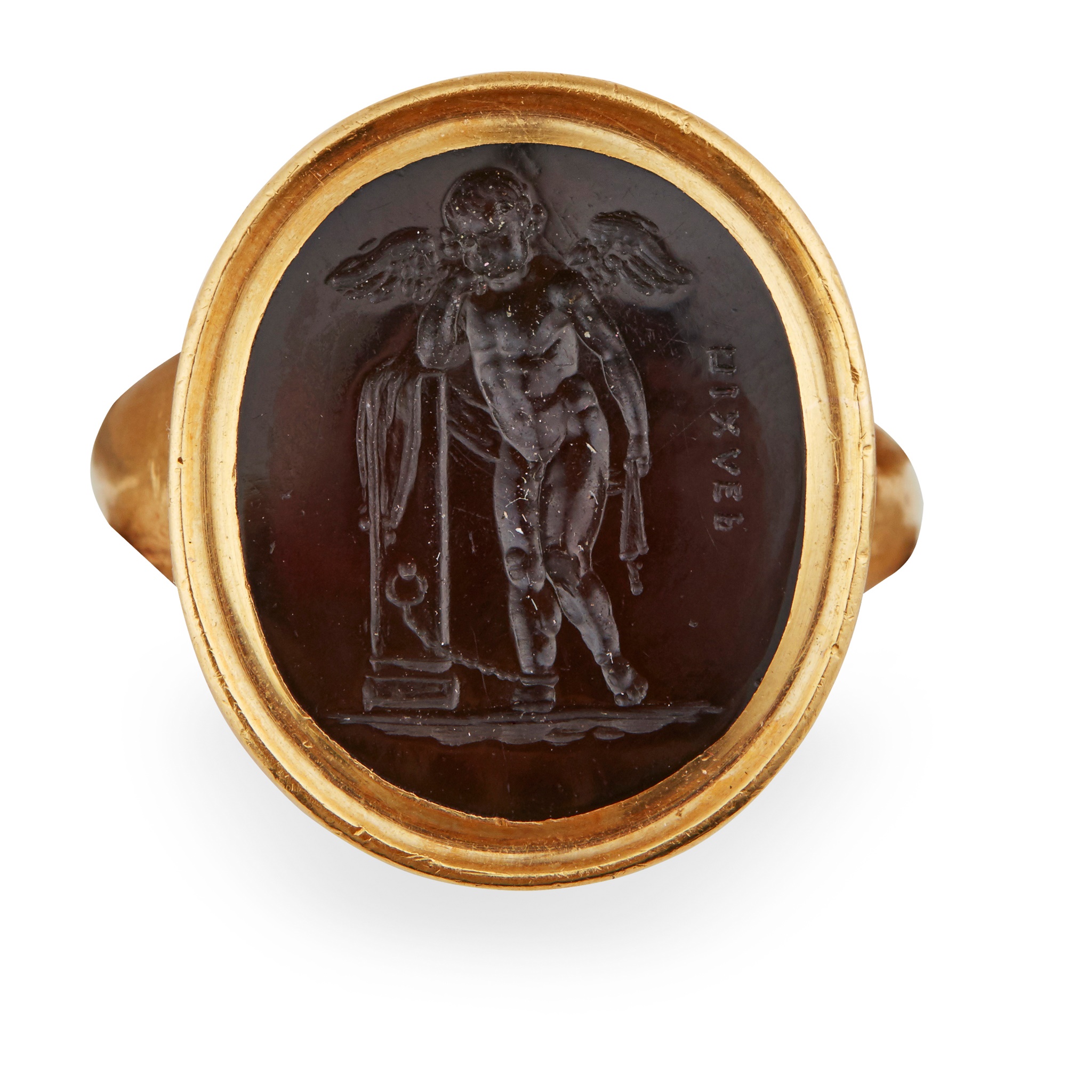 An early 19th century sardonyx intaglio ring
