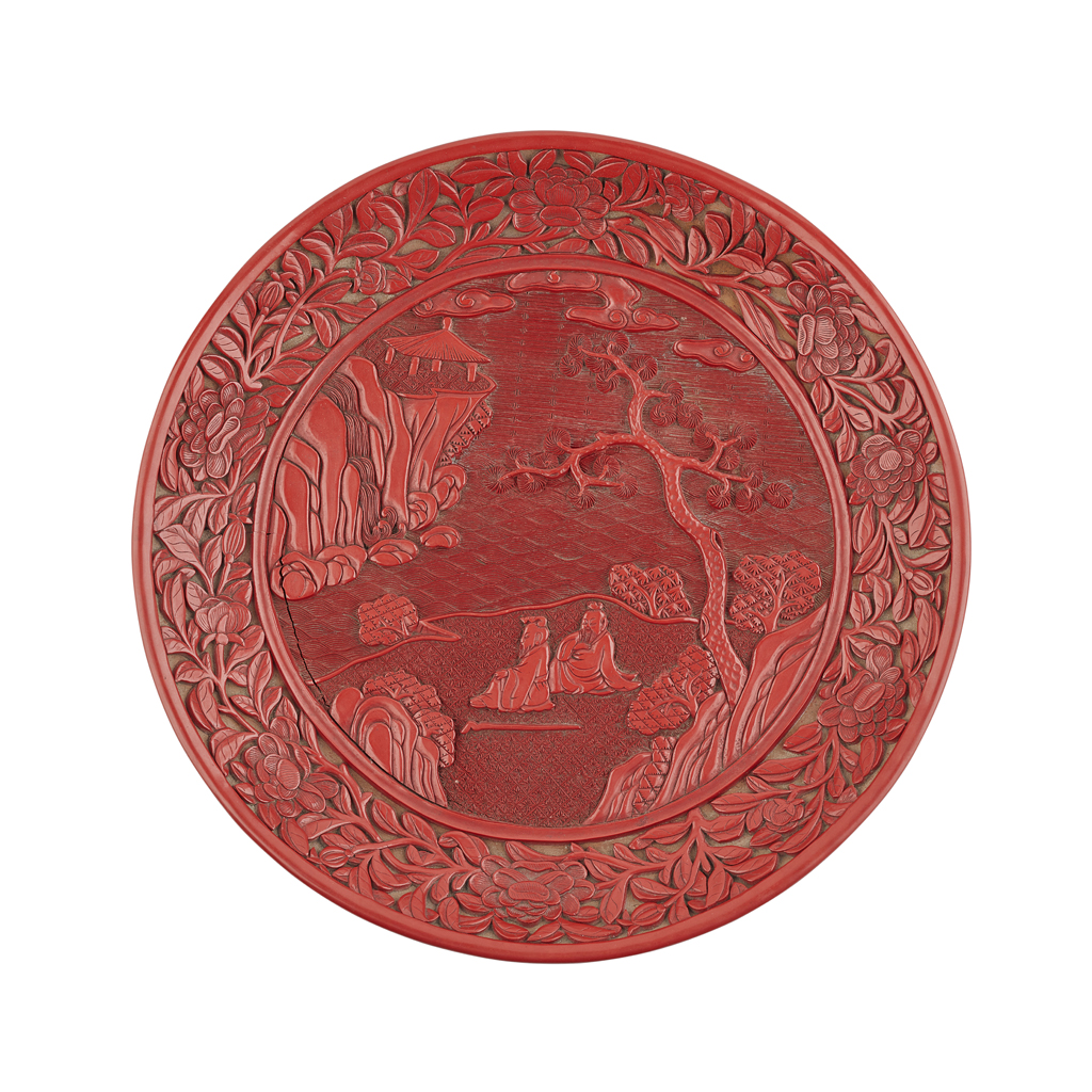 CINNABAR LACQUER DISH