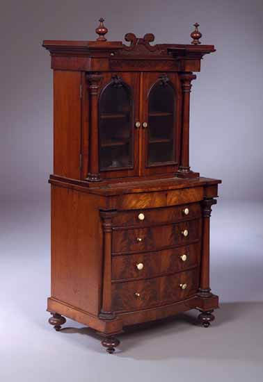 A 19th century mahogany miniature bookcase chest