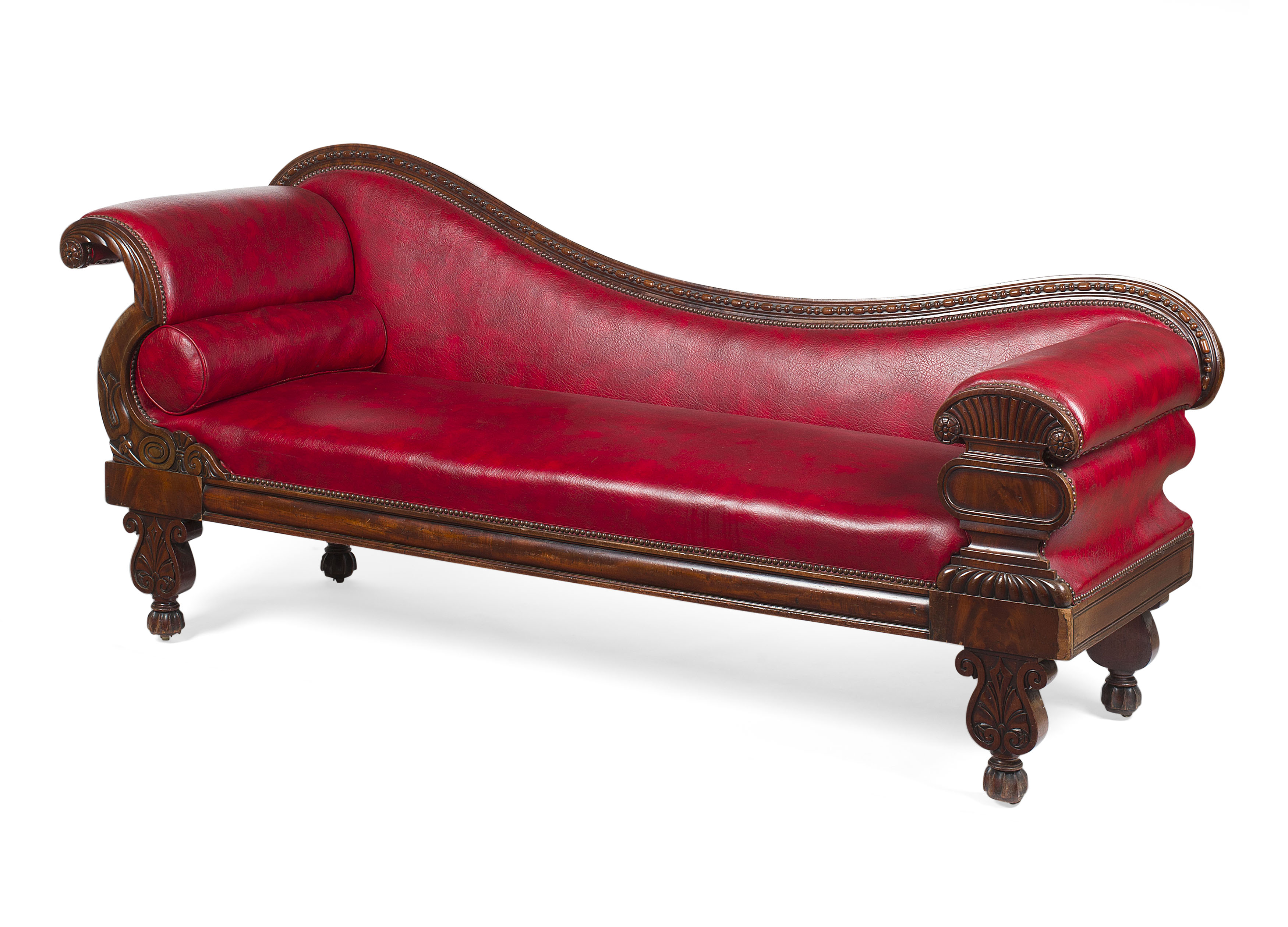SCOTTISH WILLIAM IV MAHOGANY CHAISE LONGUE