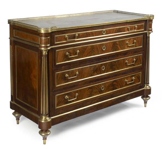 A French Directoire style mahogany commode
