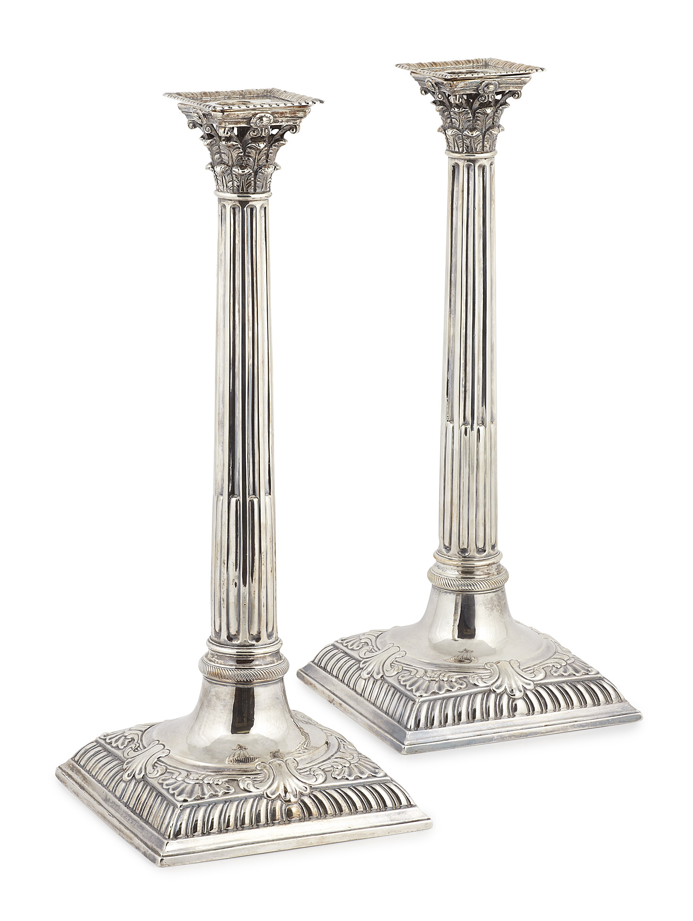 A scarce pair of George III candlesticks