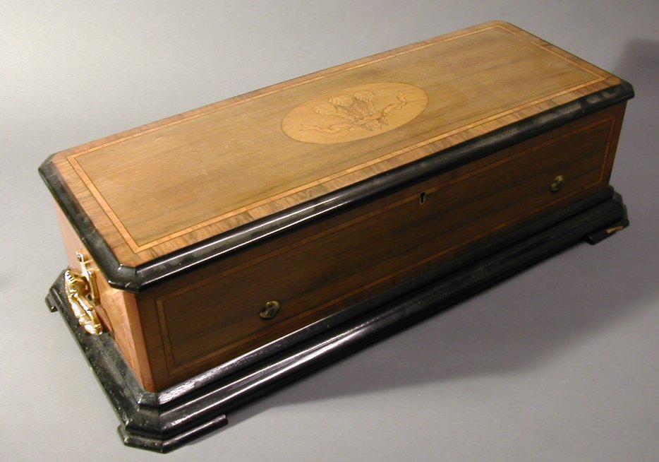 A 19th century Swiss walnut cased musical box