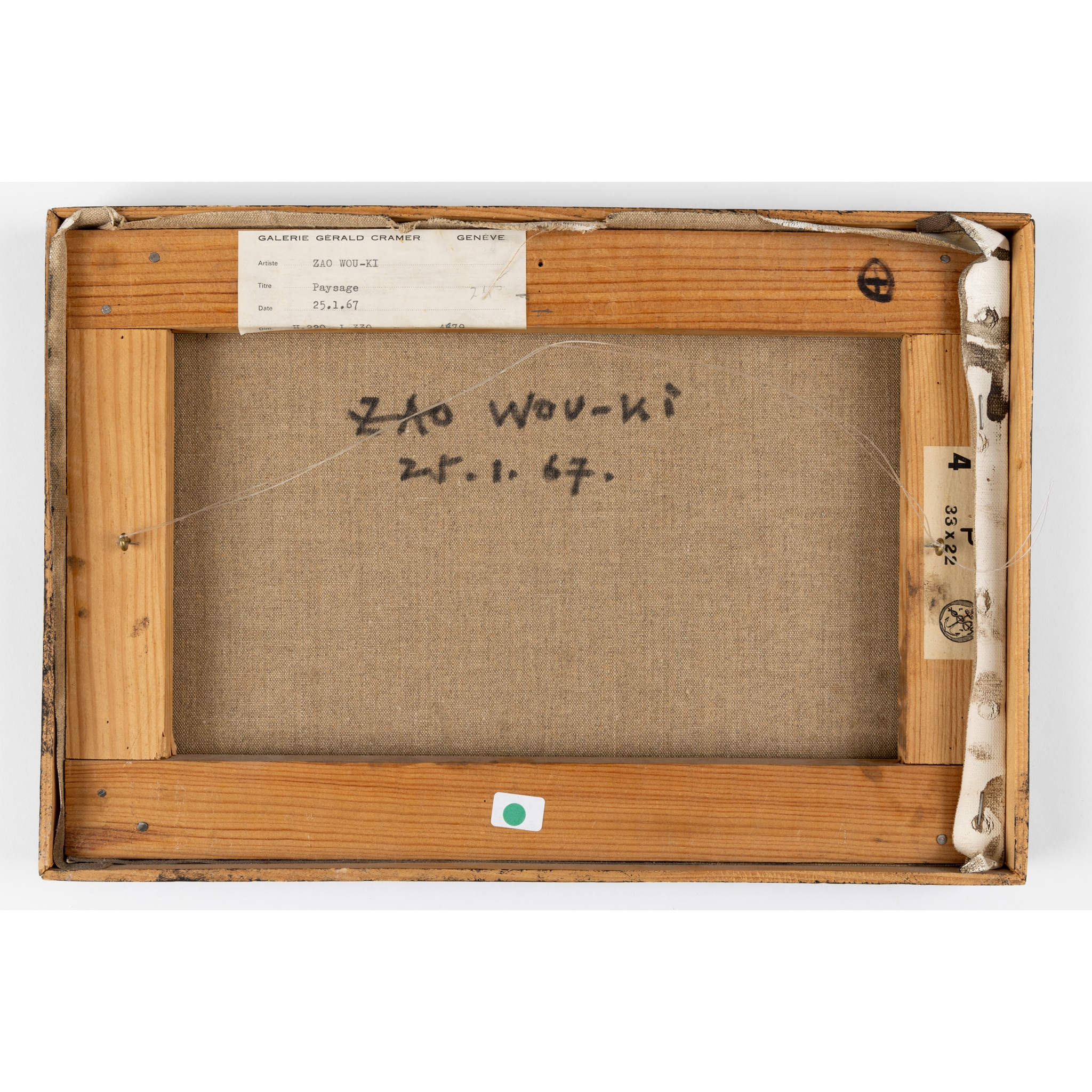 フランス在住画家　うわださち Past auction: ZAO WOU-KI (CHINESE/FRENCH 1921-2013) 25.1.67 | 25