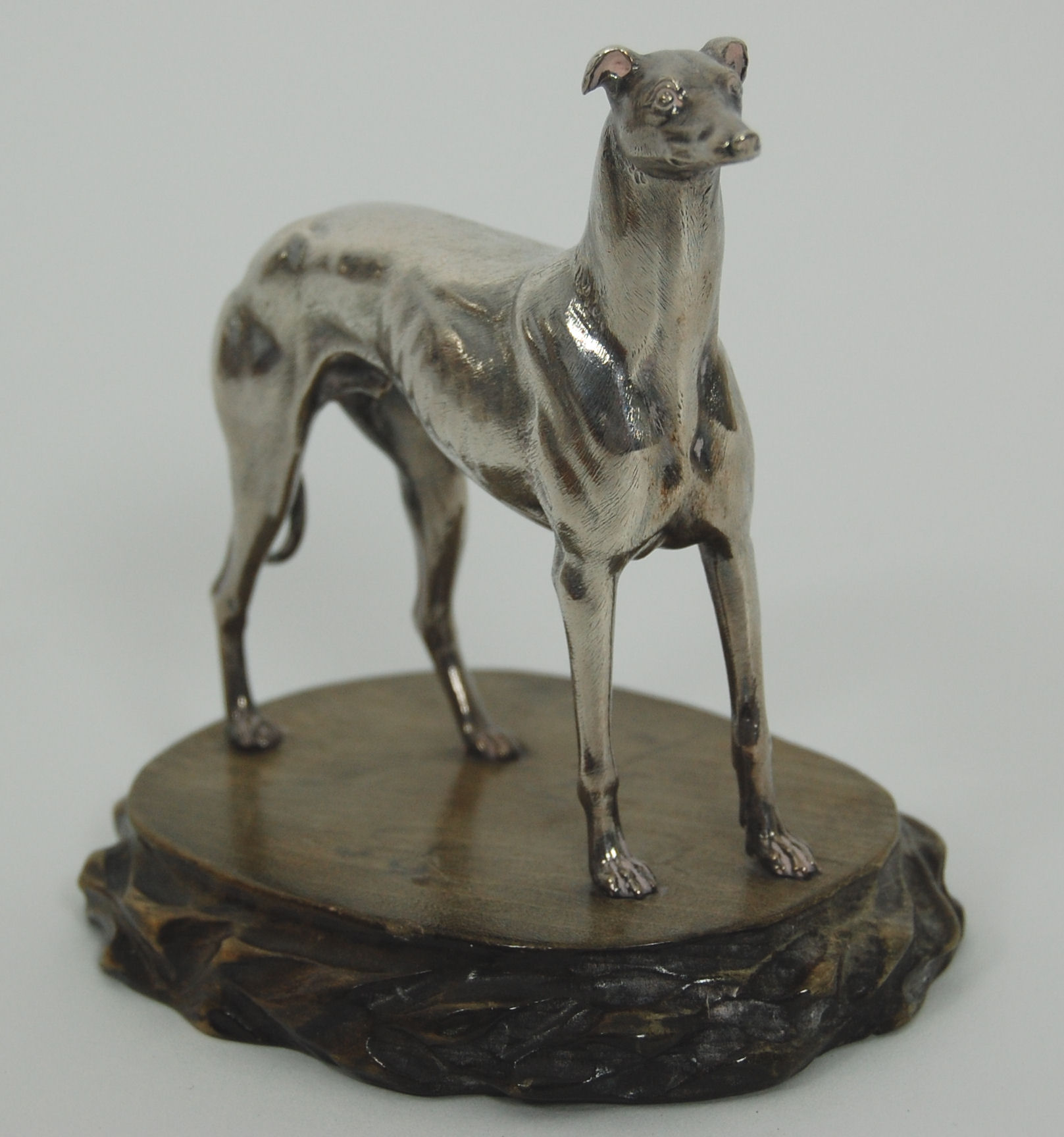 A Victorian cast model of a greyhound
