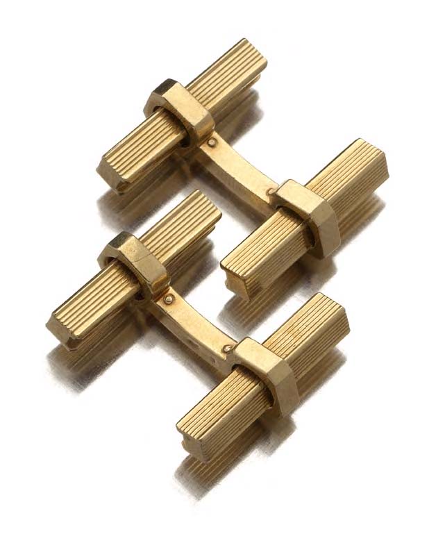 BOUCHERON - a pair of 18ct gold cufflinks,