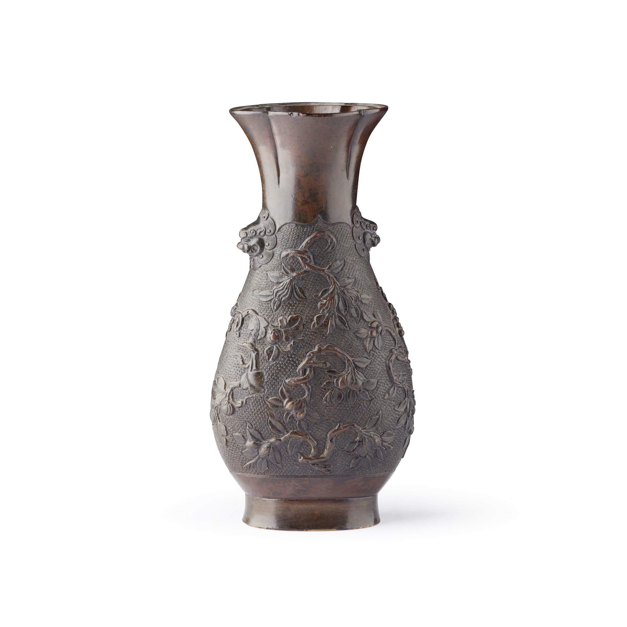 BRONZE 'ABUNDANCE' BOTTLE VASE
