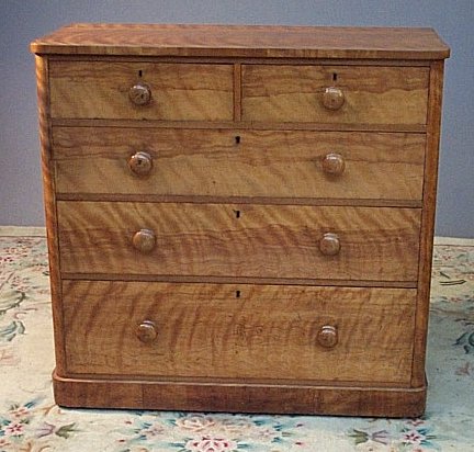 A satin birch rectangular chest