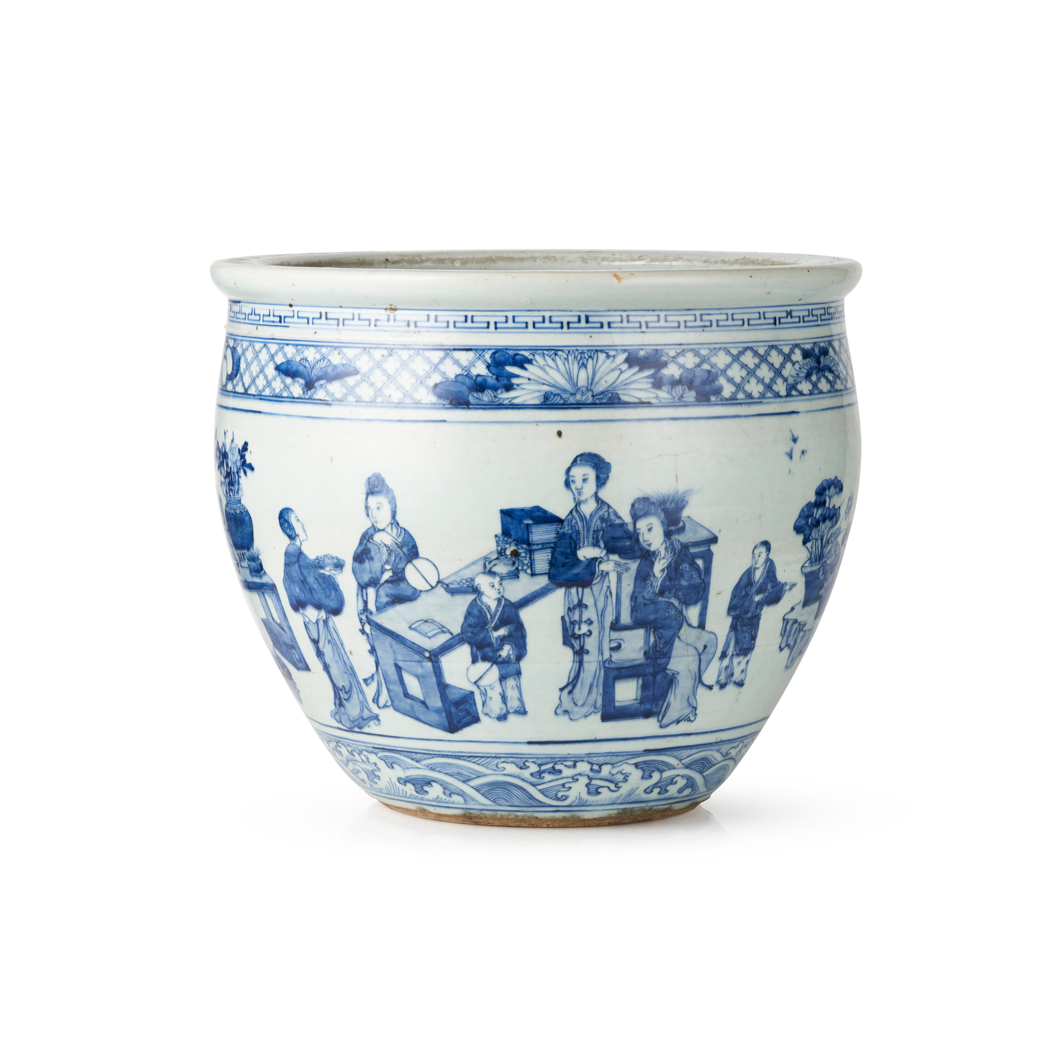 BLUE AND WHITE 'LADY' BASIN