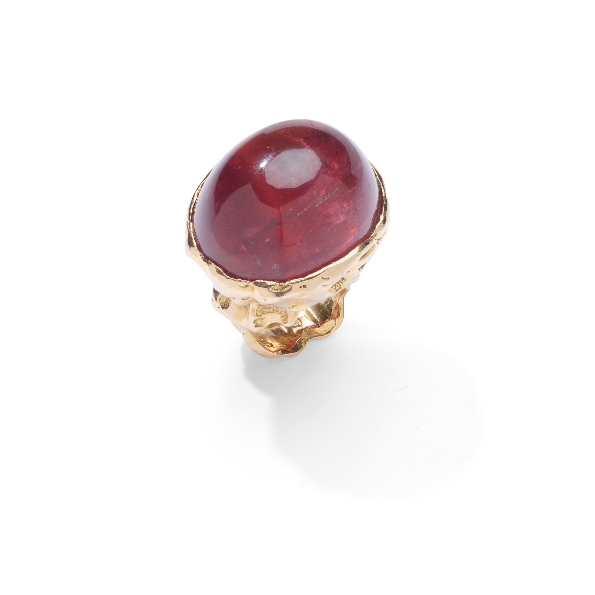 A pink tourmaline dress ring, 1970s