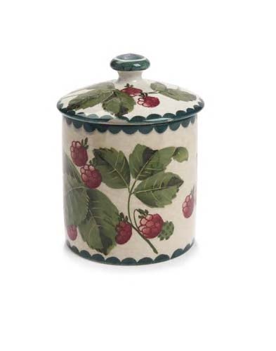 A Wemyss preserve jar and cover,