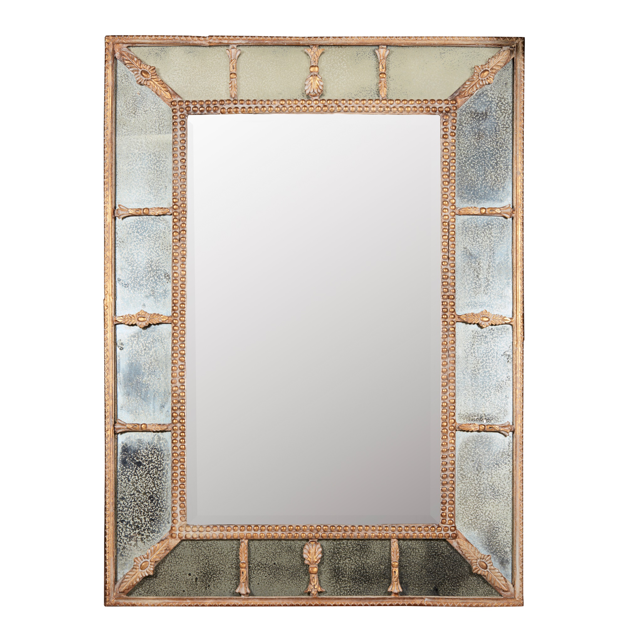 GEORGIAN STYLE GILT BRASS MIRROR
