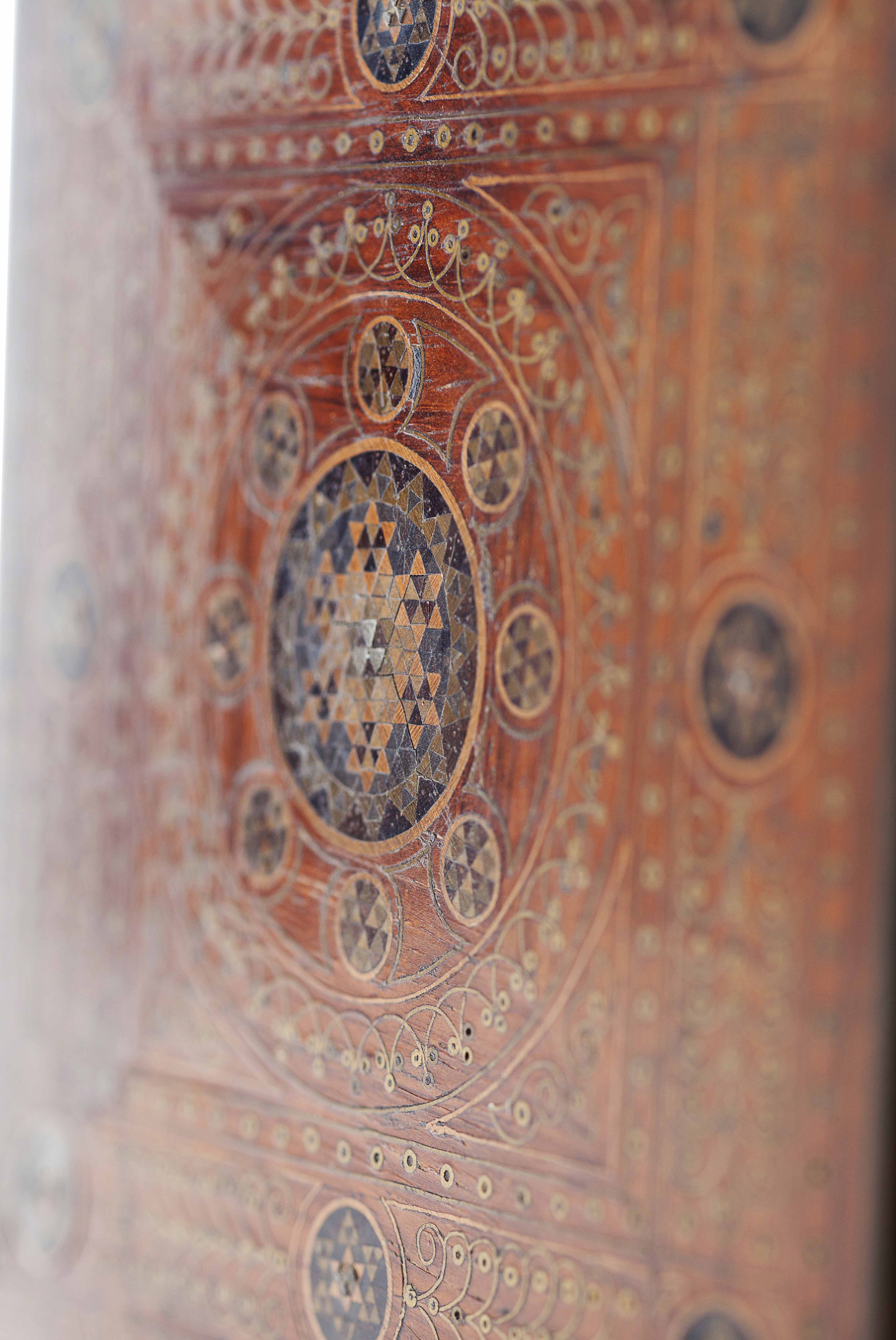 PERSIAN WIREWORK ROSEWOOD JEWELLERY CASKET