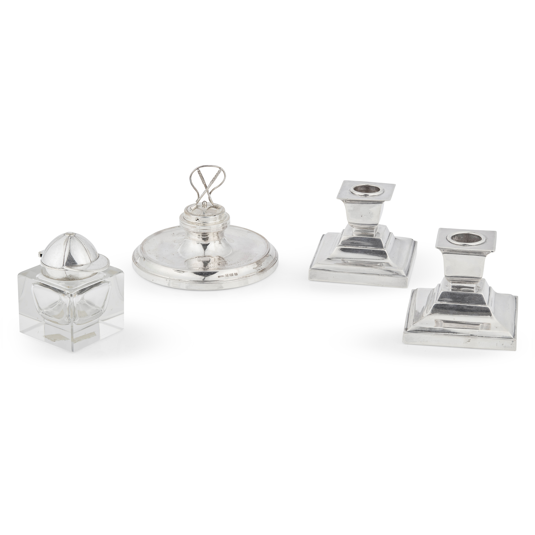 A MATCHED NOVELTY SPORTING DESK SET