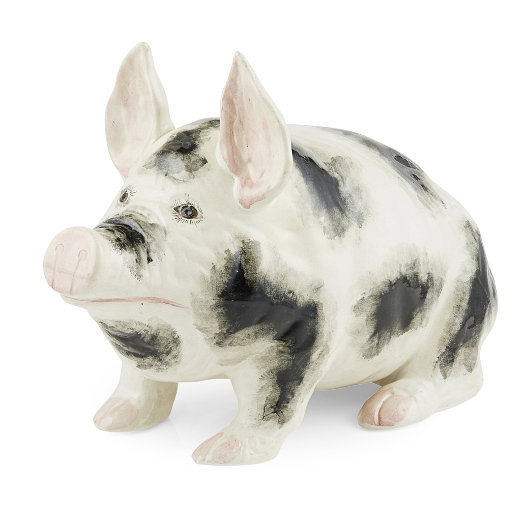 A LARGE WEMYSS WARE PIG