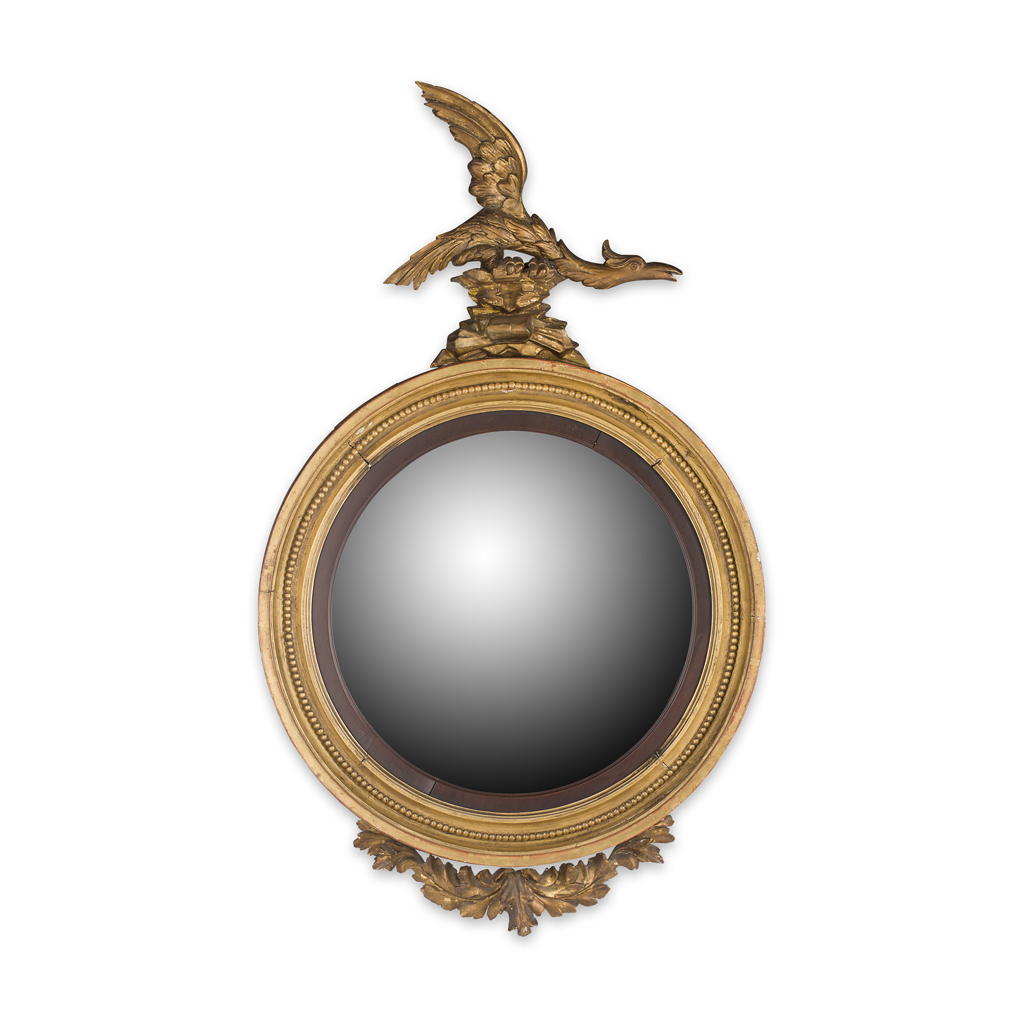 REGENCY GILTWOOD CONVEX MIRROR