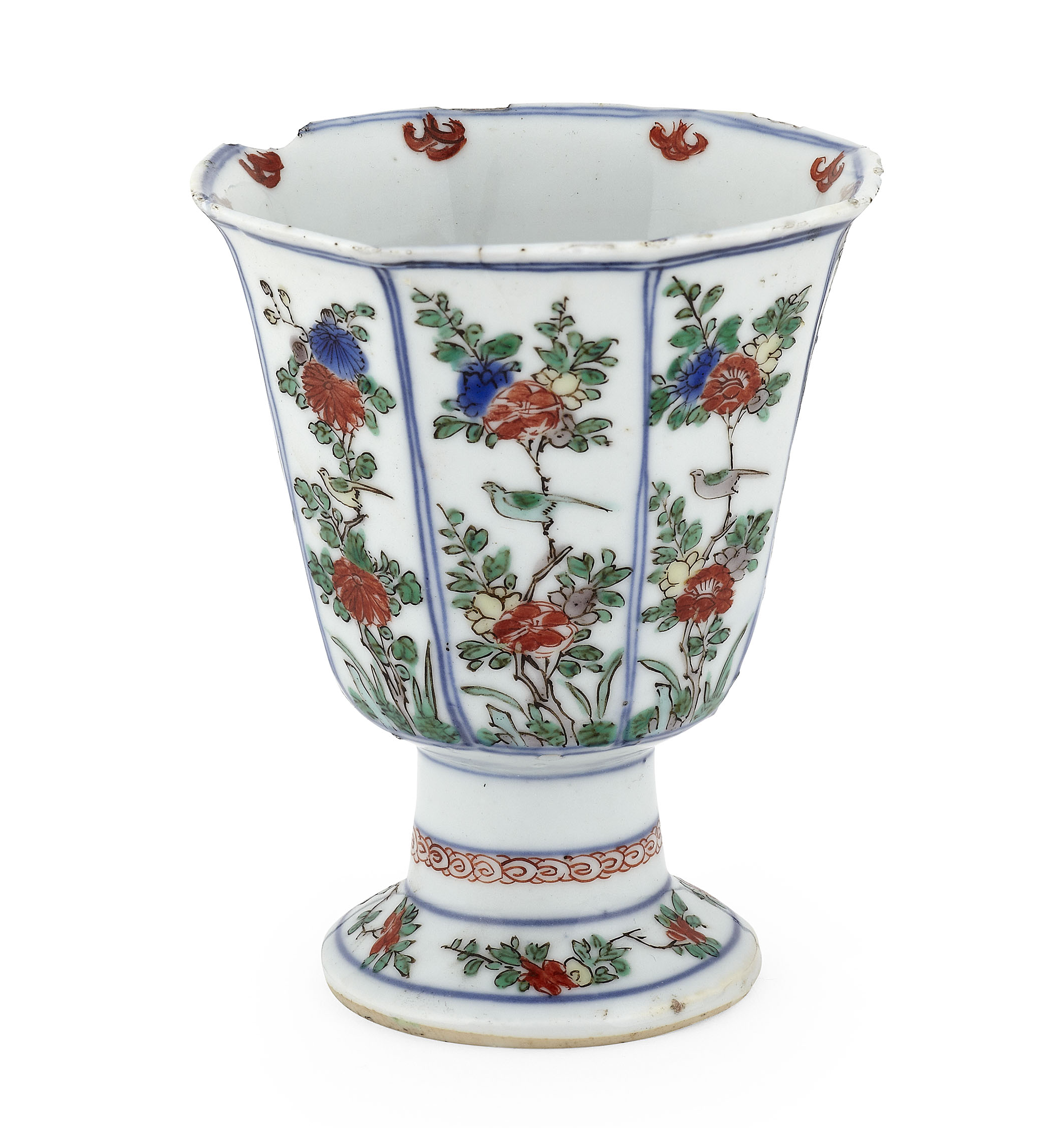 CHINESE FAMILLE VERTE STEM CUP