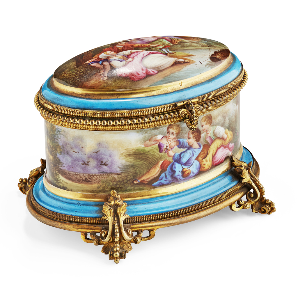 SEVRES STYLE PORCELAIN PARFUM BOX