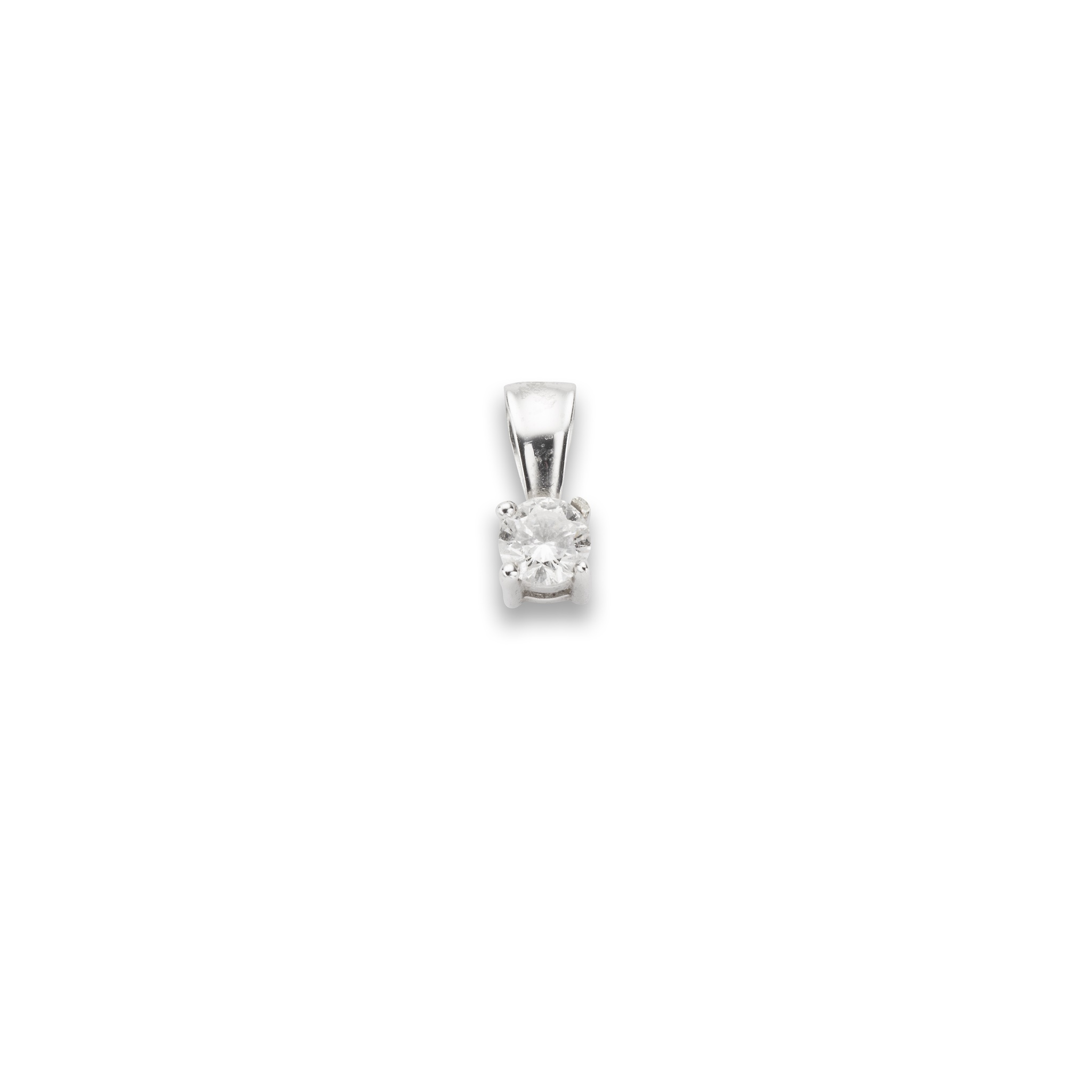 A diamond single-stone pendant