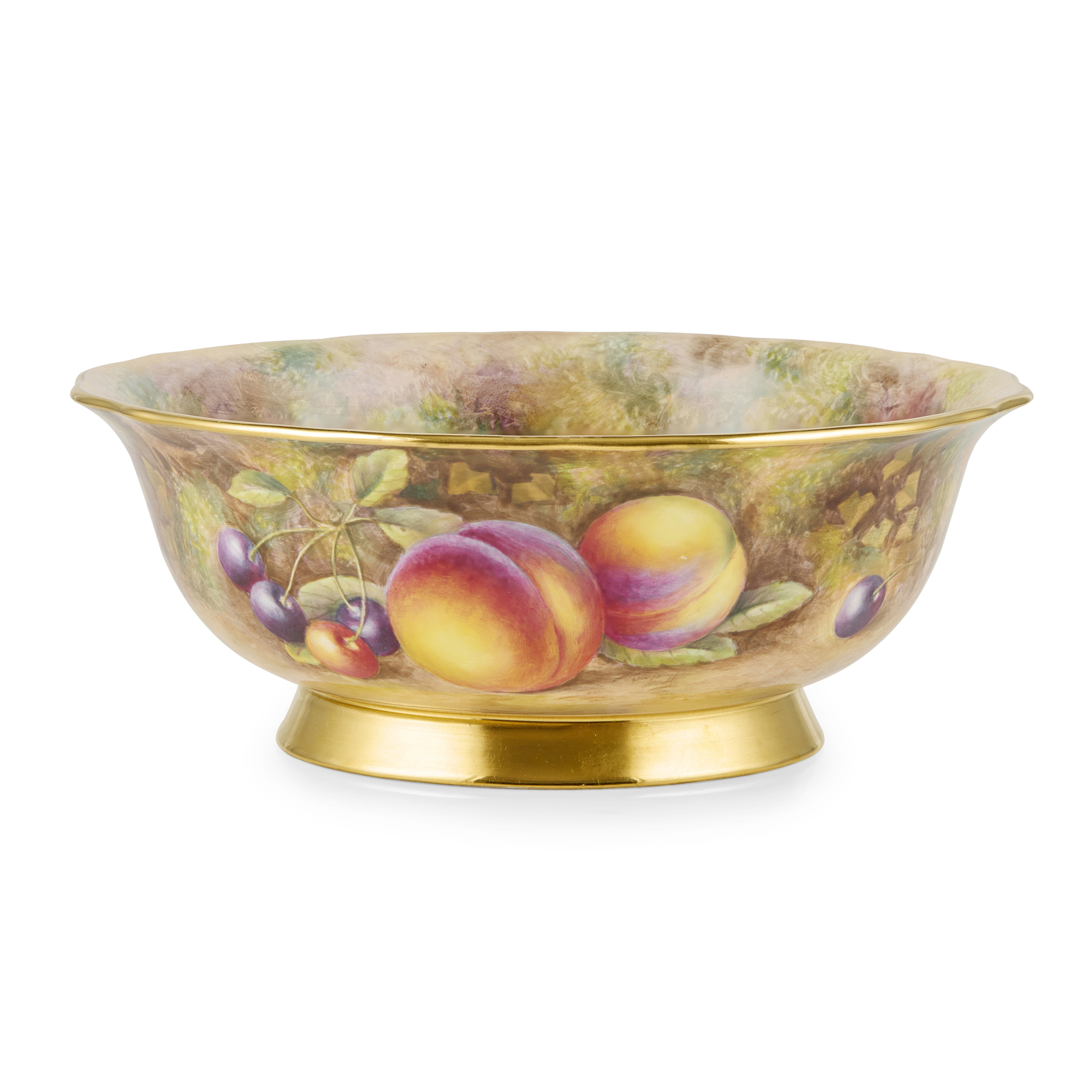 ROYAL WORCESTER FRUIT PAINTED BOWL BY HARRY AYRTON