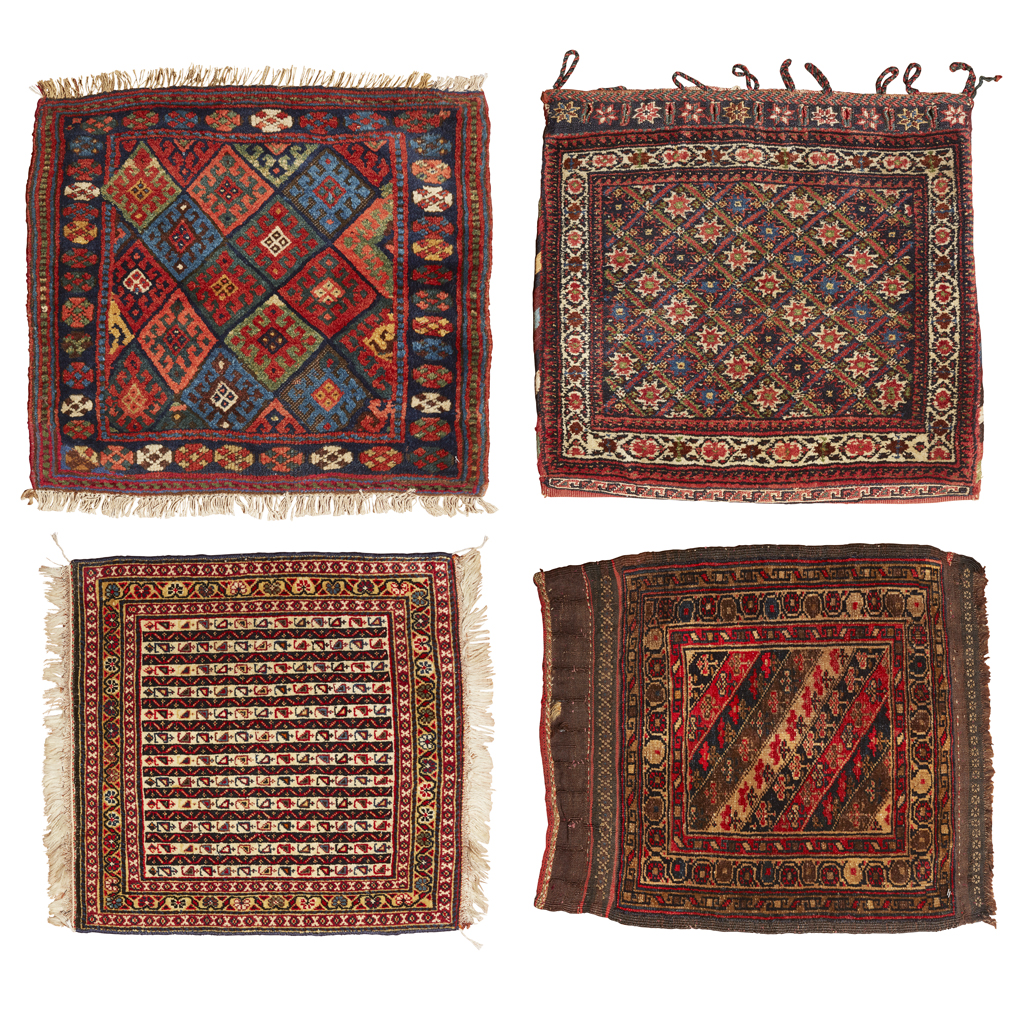 GROUP OF FOUR BAGS AND BAGFACES