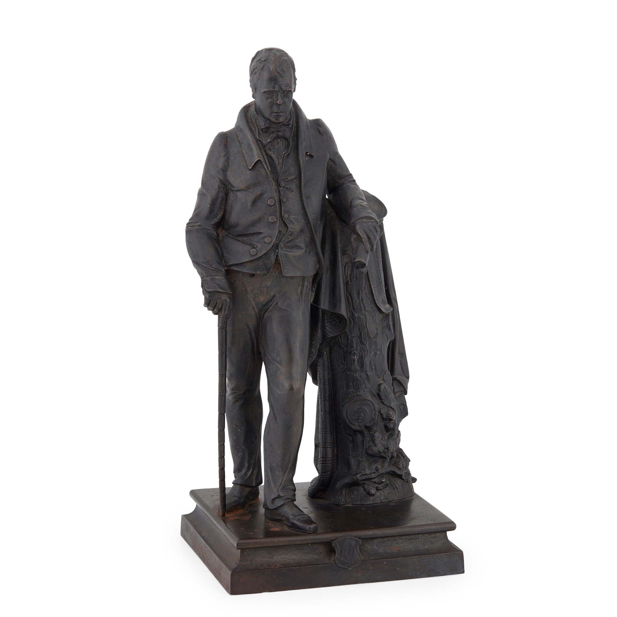 GERMAN BERLIN CAST IRON STATUETTE OF SIR WALTER SCOTT