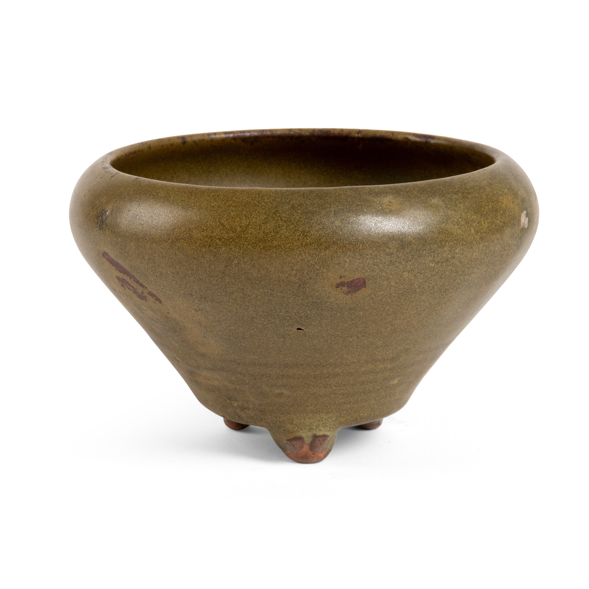 TEADUST-GLAZED TRIPOD BOWL
