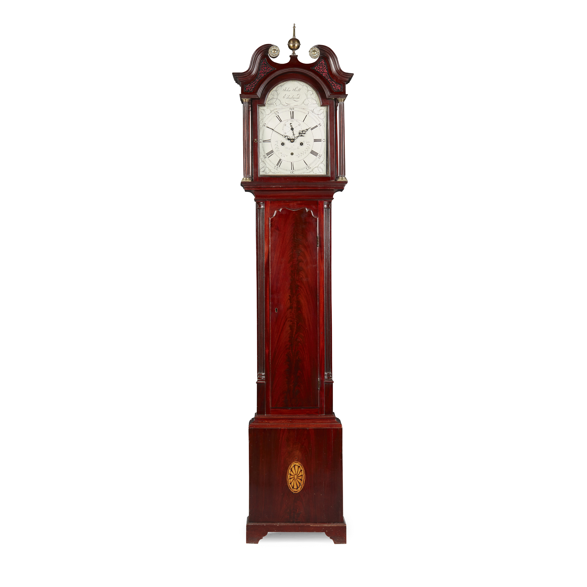 SCOTTISH GEORGE III MAHOGANY LONGCASE CLOCK, BY JOHN SCOTT, EDINBURGH