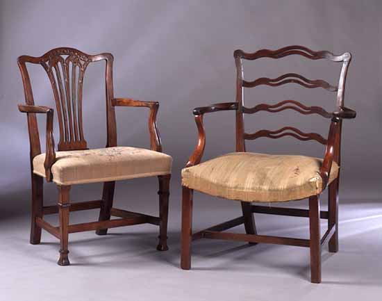 A George III mahogany armchair