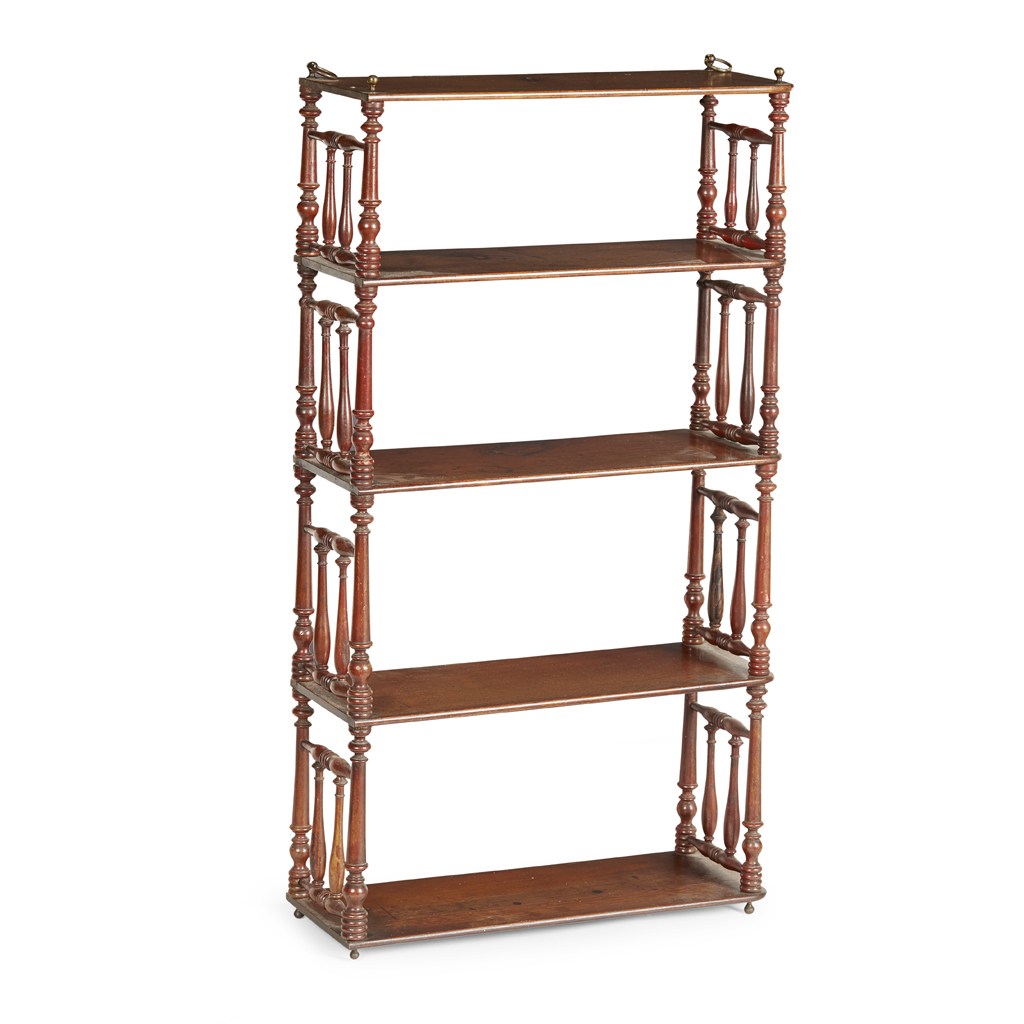 SET OF REGENCY MAHOGANY HANGING SHELVES