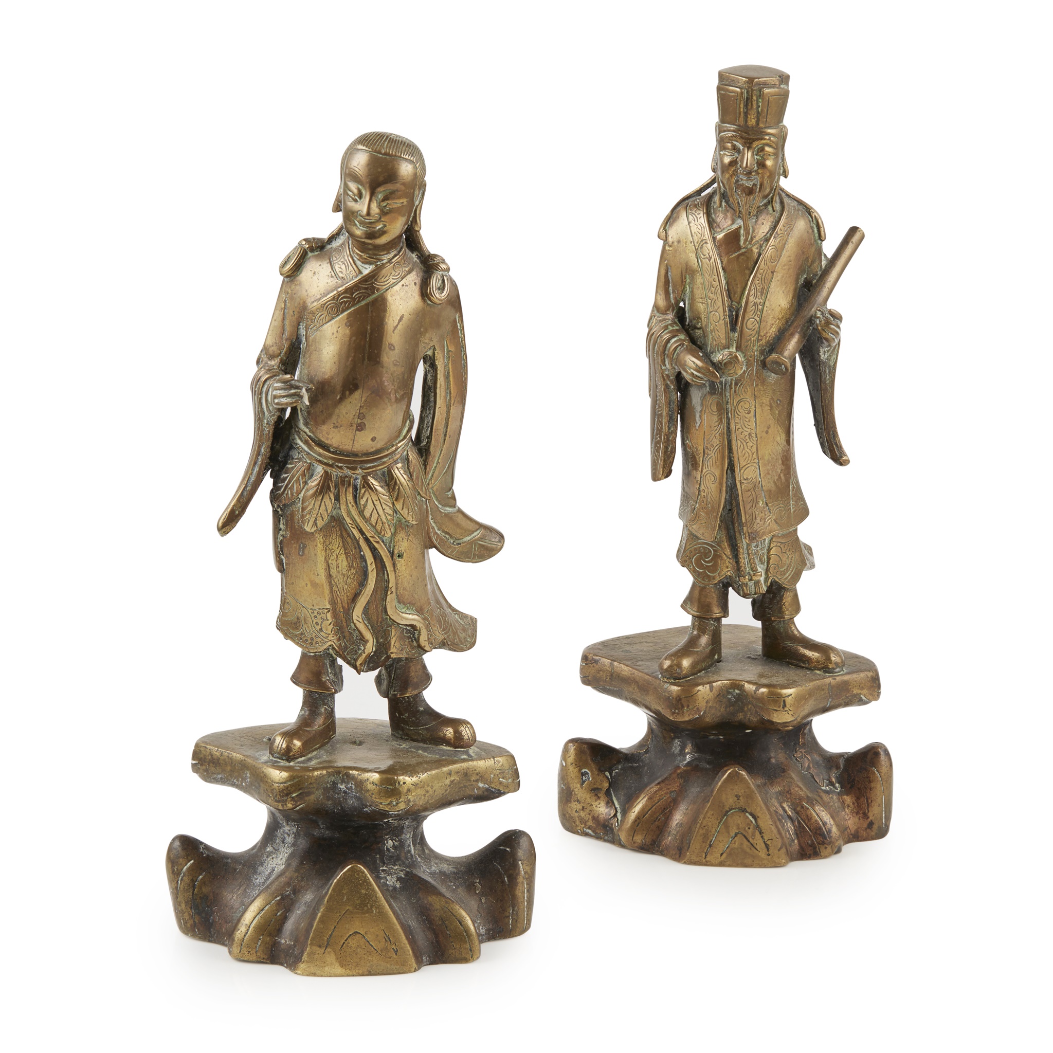 TWO BRONZE FIGURES