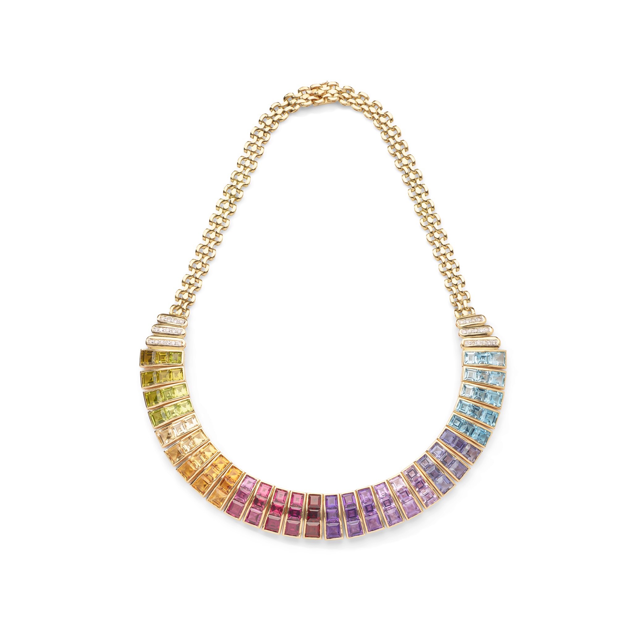A gem-set necklace