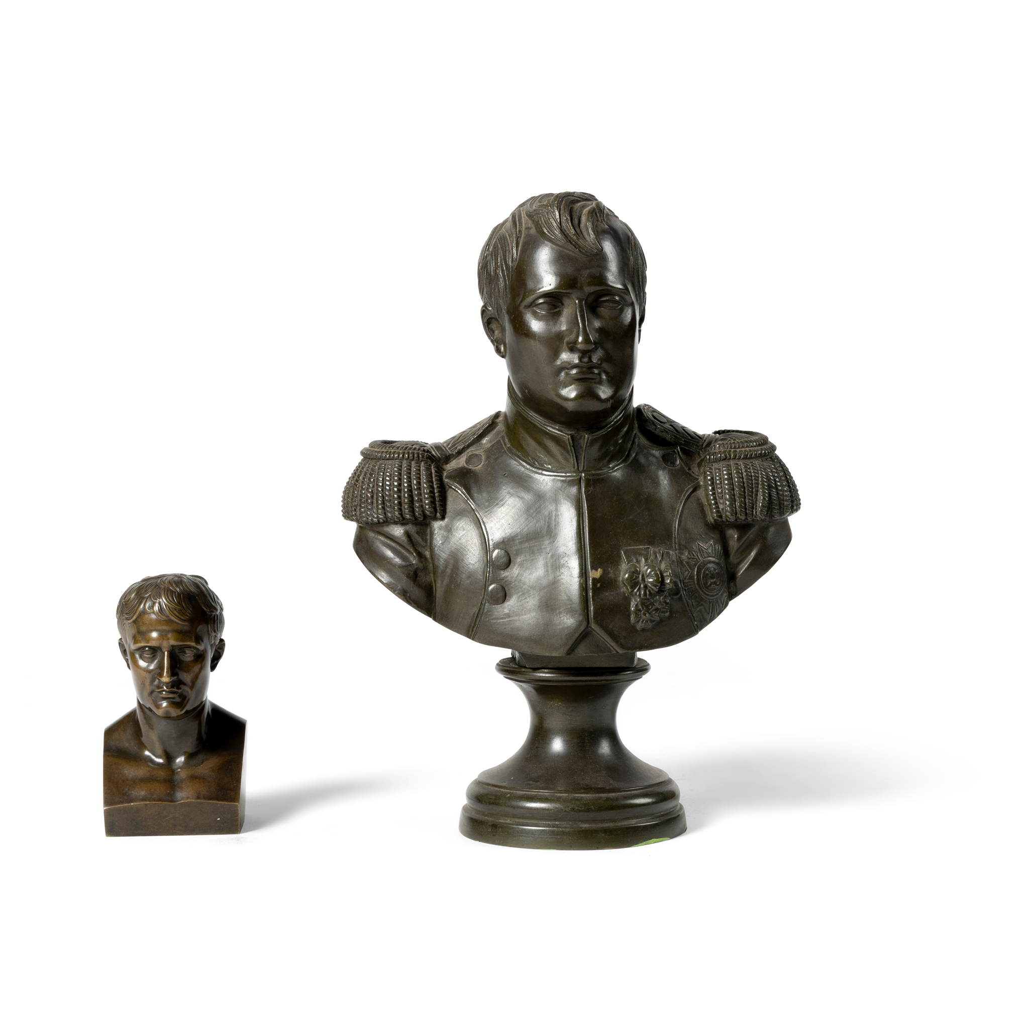A BRONZE BUST OF NAPOLEON, 19TH CENTURY FRENCH SCHOOL