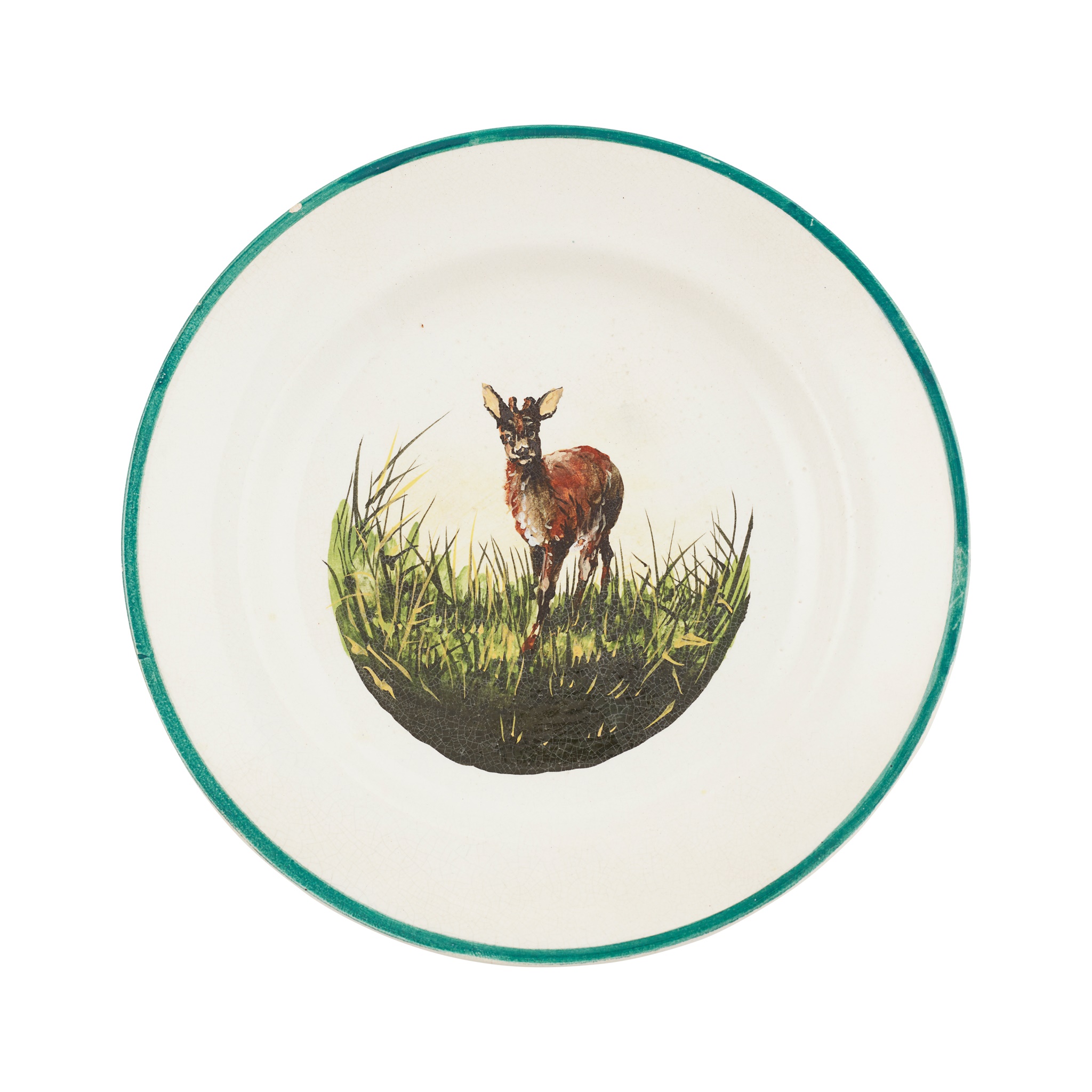 A SMALL WEMYSS WARE PLATE