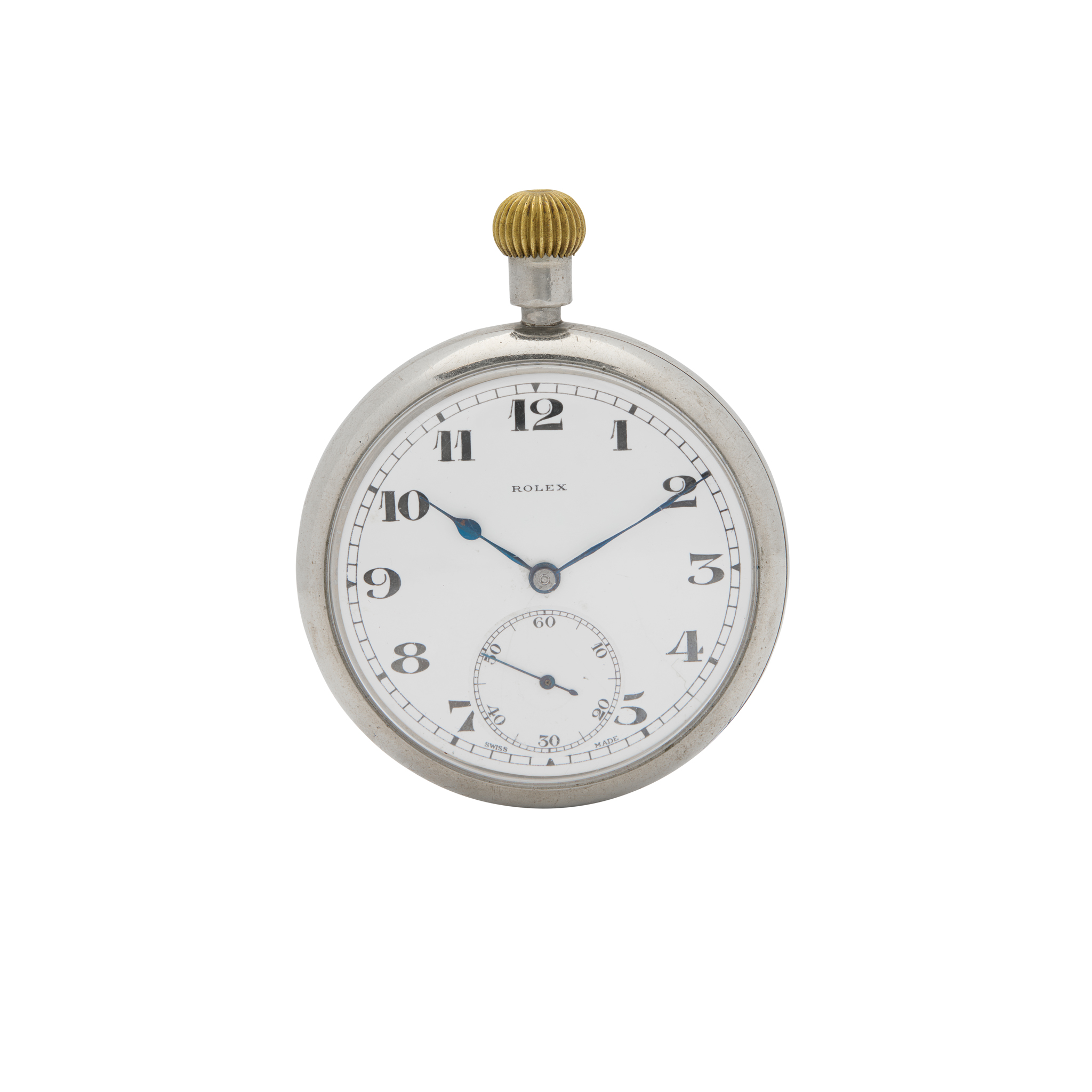 Rolex. An unusual base metal British military pocket watch