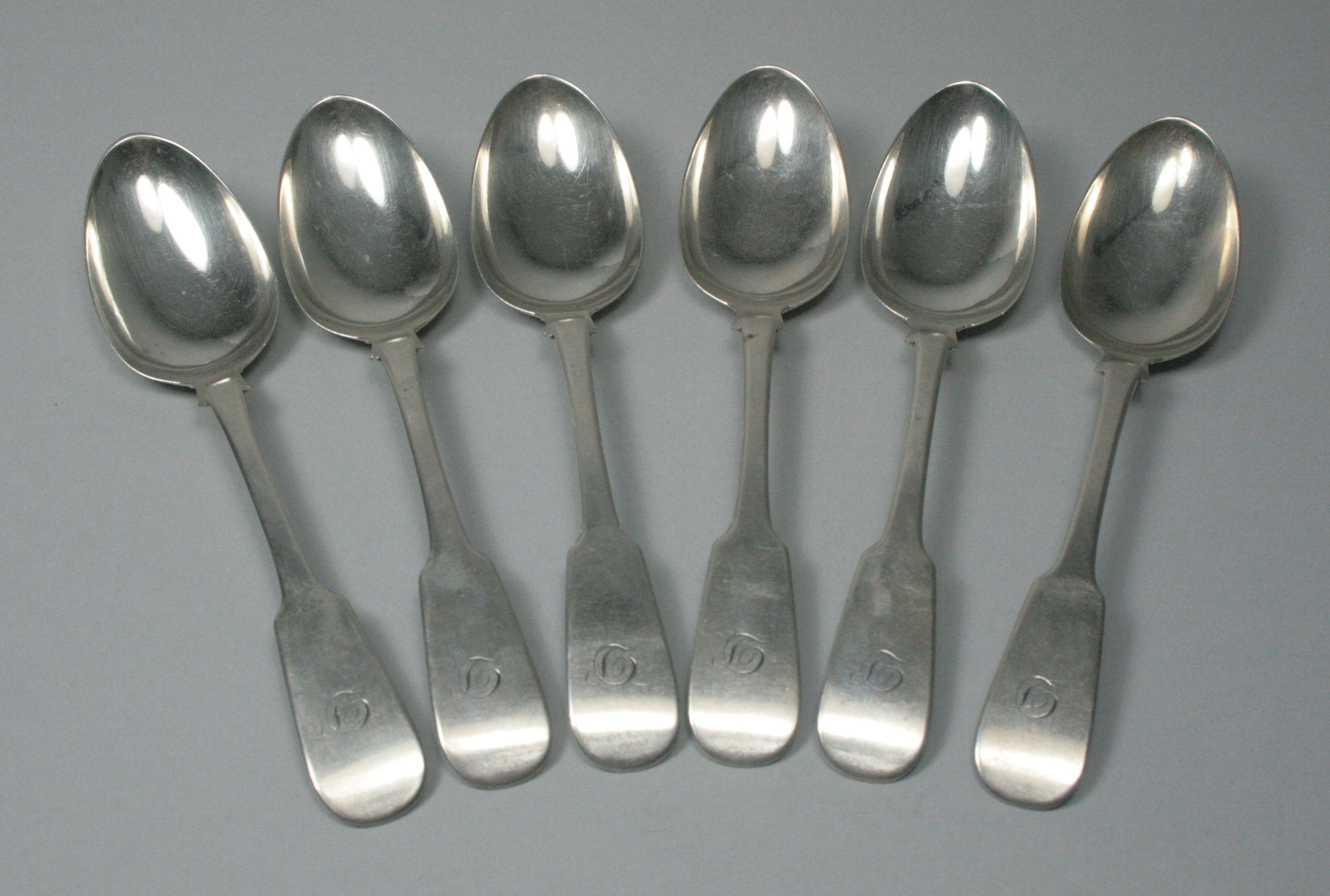 Arbroath - A set of six Scottish provincial dessert spoons