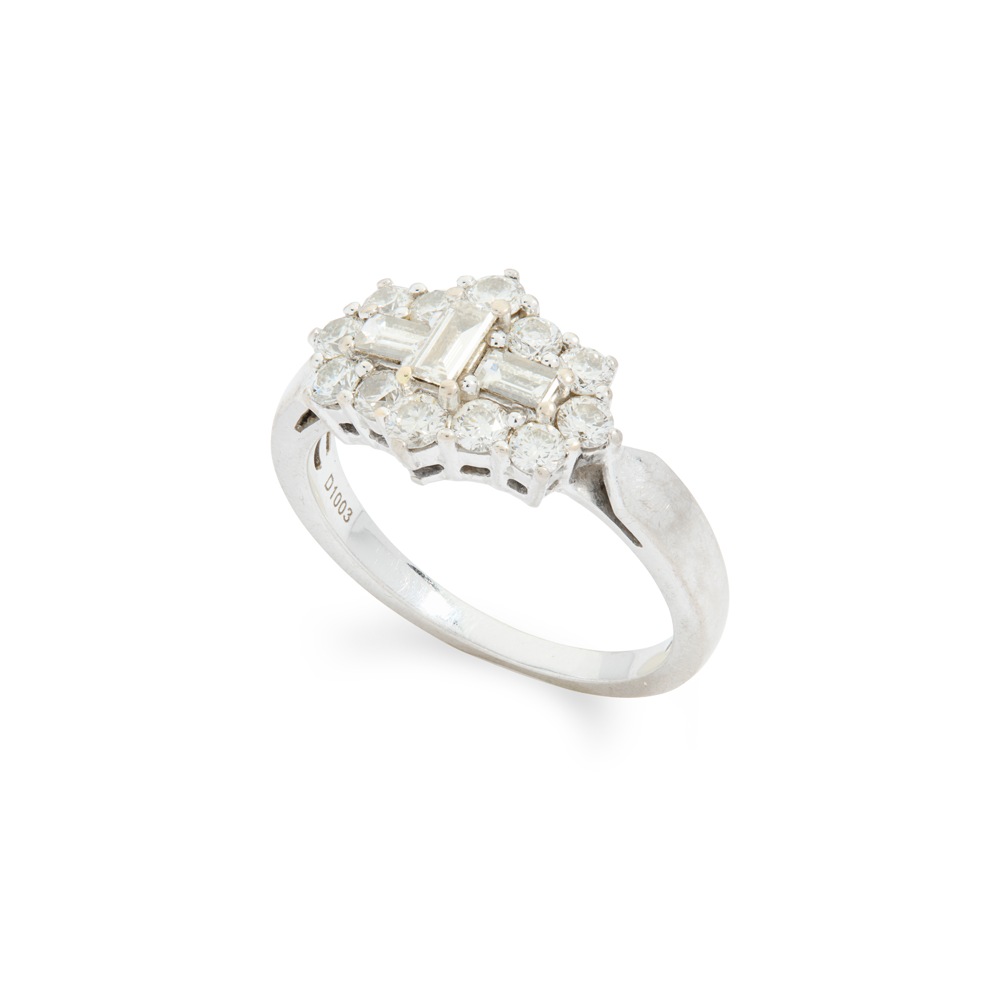 An 18ct gold diamond cluster ring