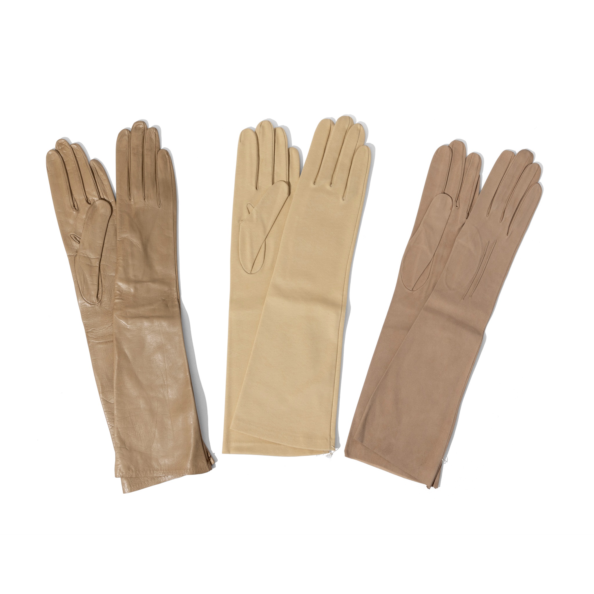 Three pairs of evening gloves