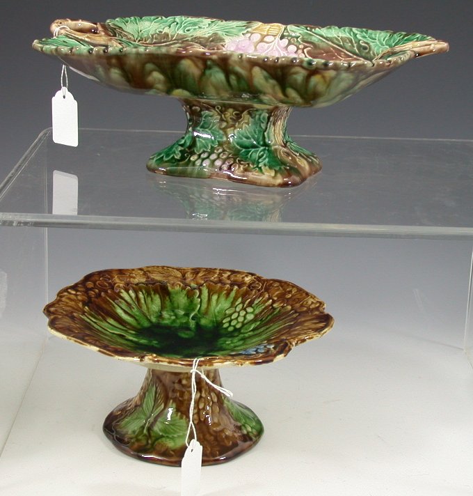 A Belfield and Co pottery twin handled footed comport