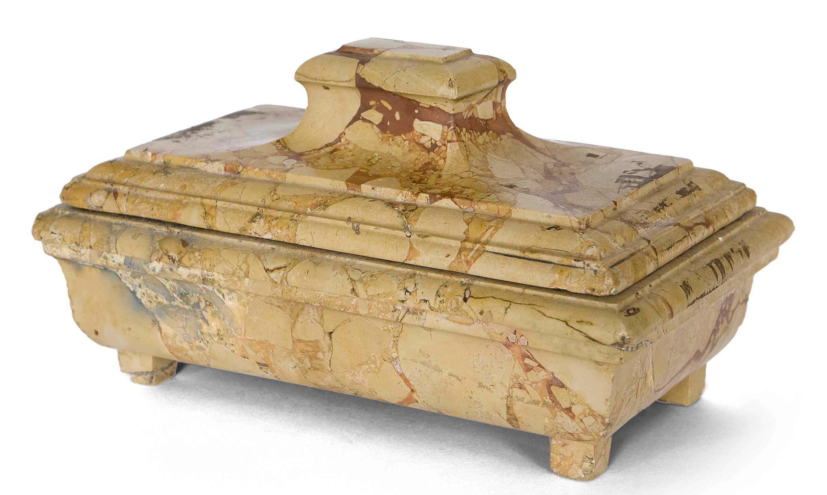 ITALIAN MARBLE COVERED INK STAND