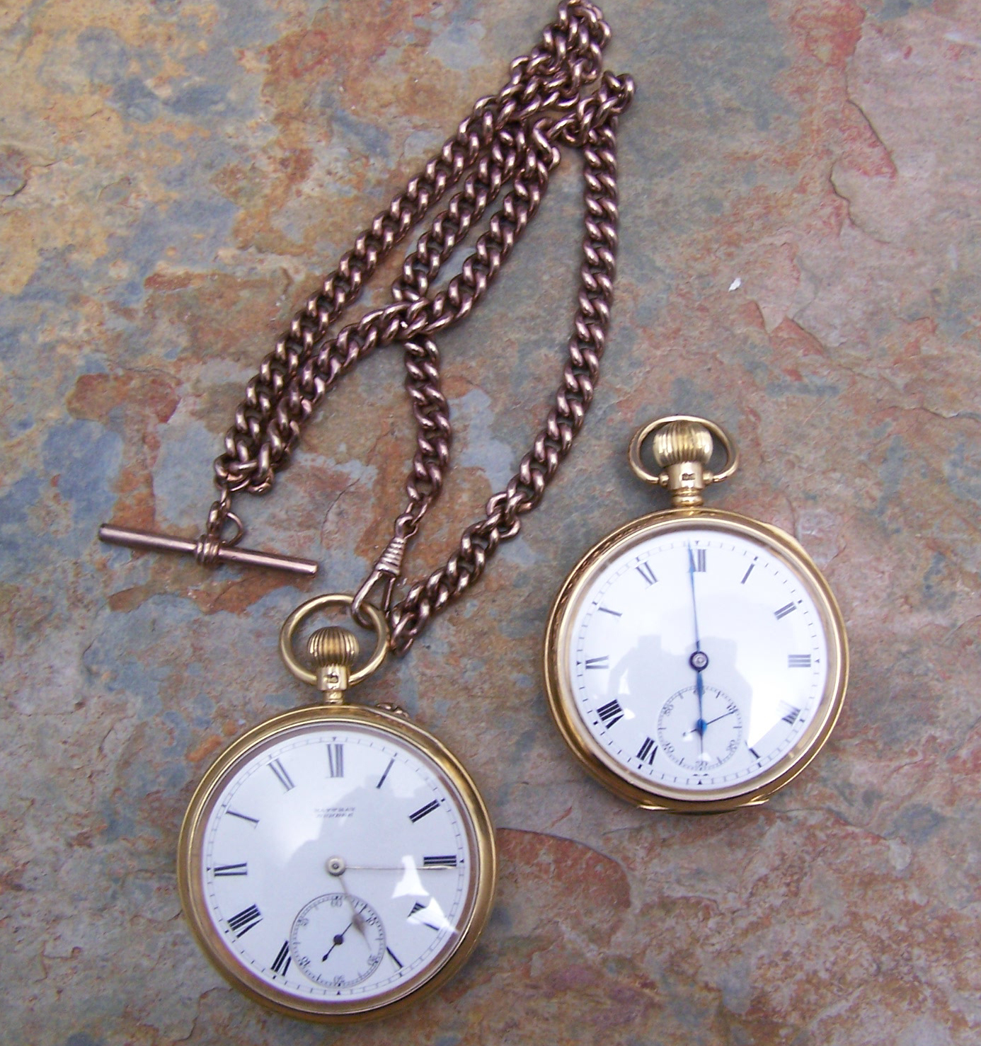 An 18ct gold open faced key wind pocket watch,