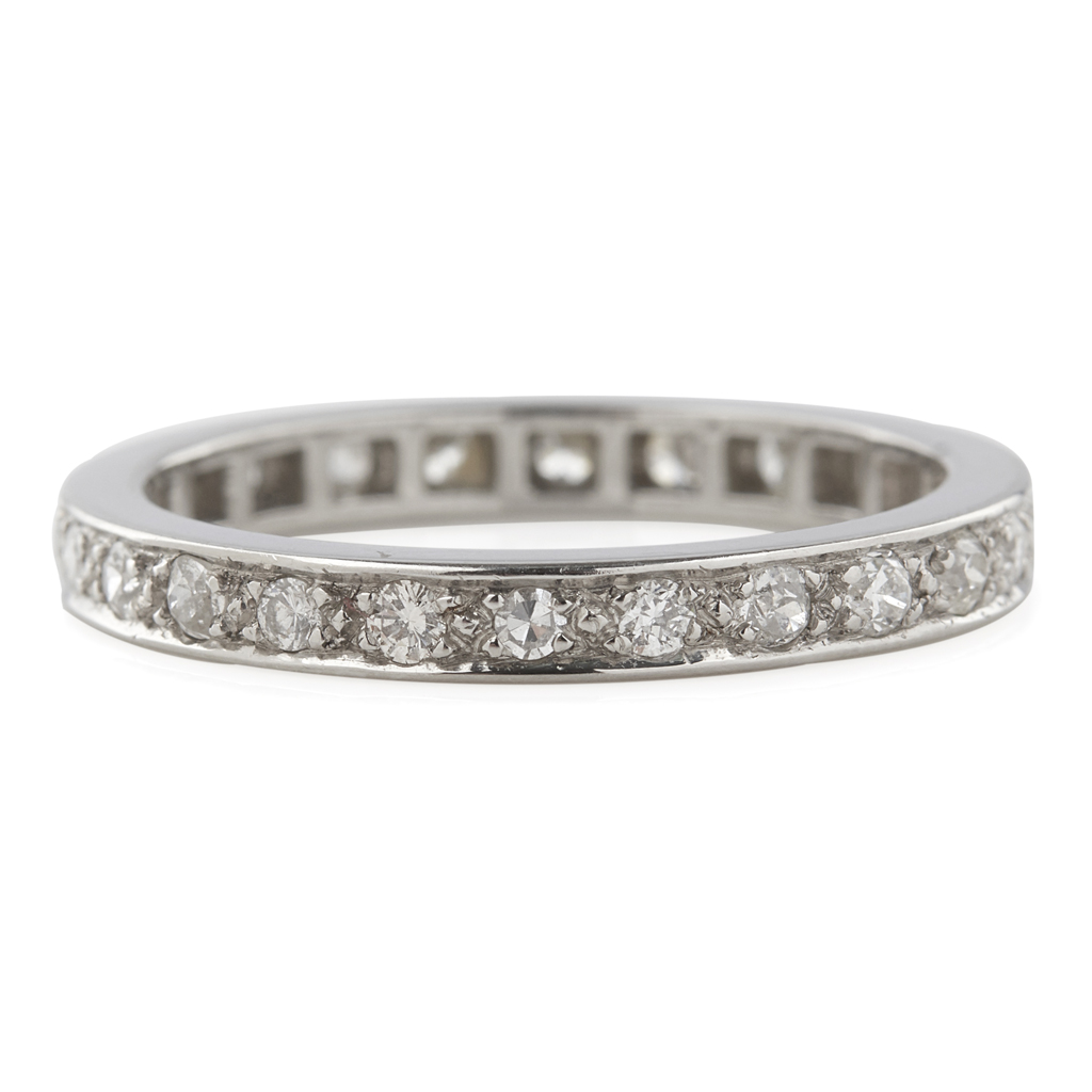 A diamond set eternity ring
