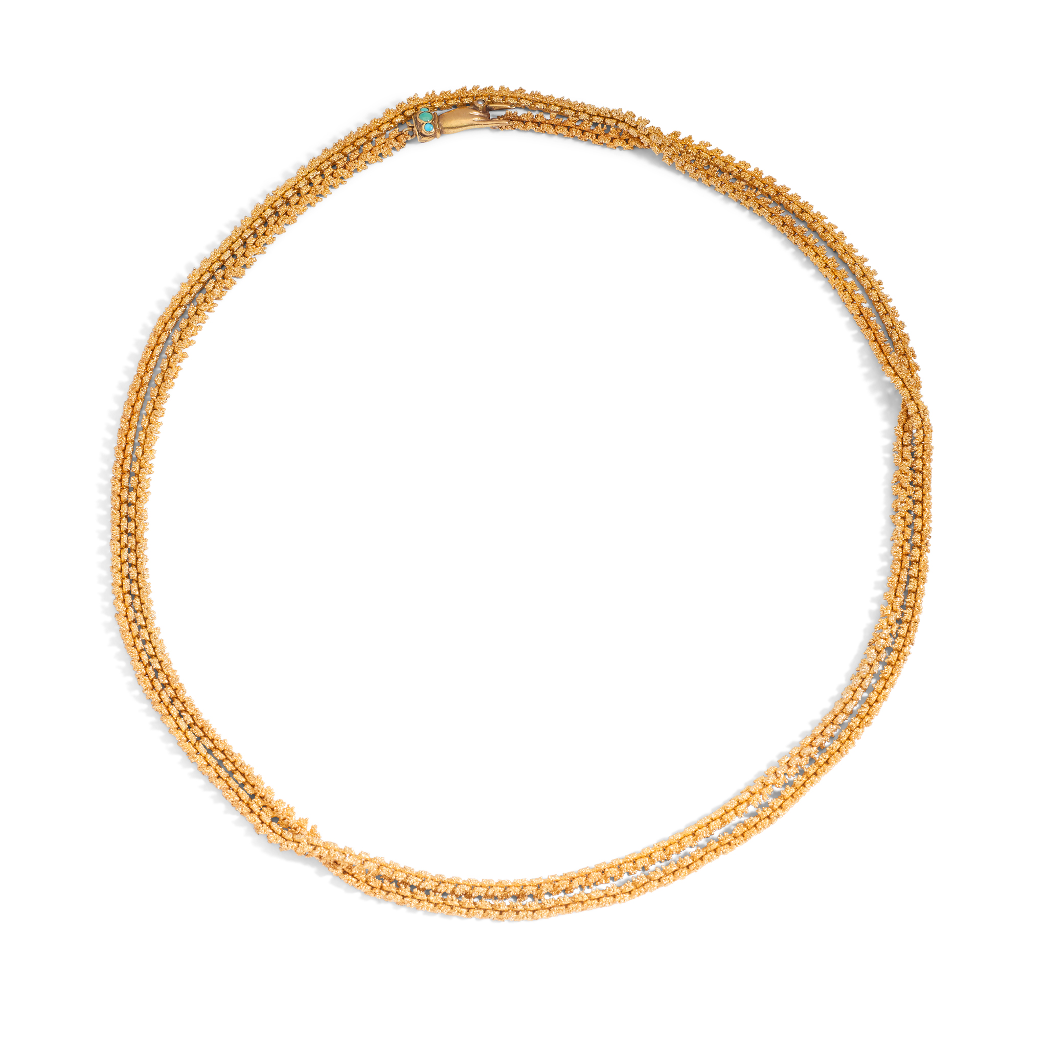 A Georgian guard chain with hand clasp