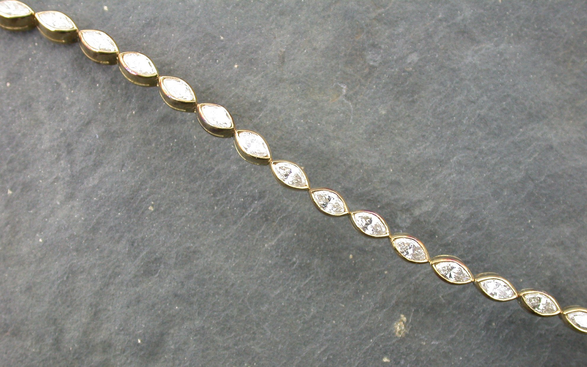 A marquise cut diamond bracelet,