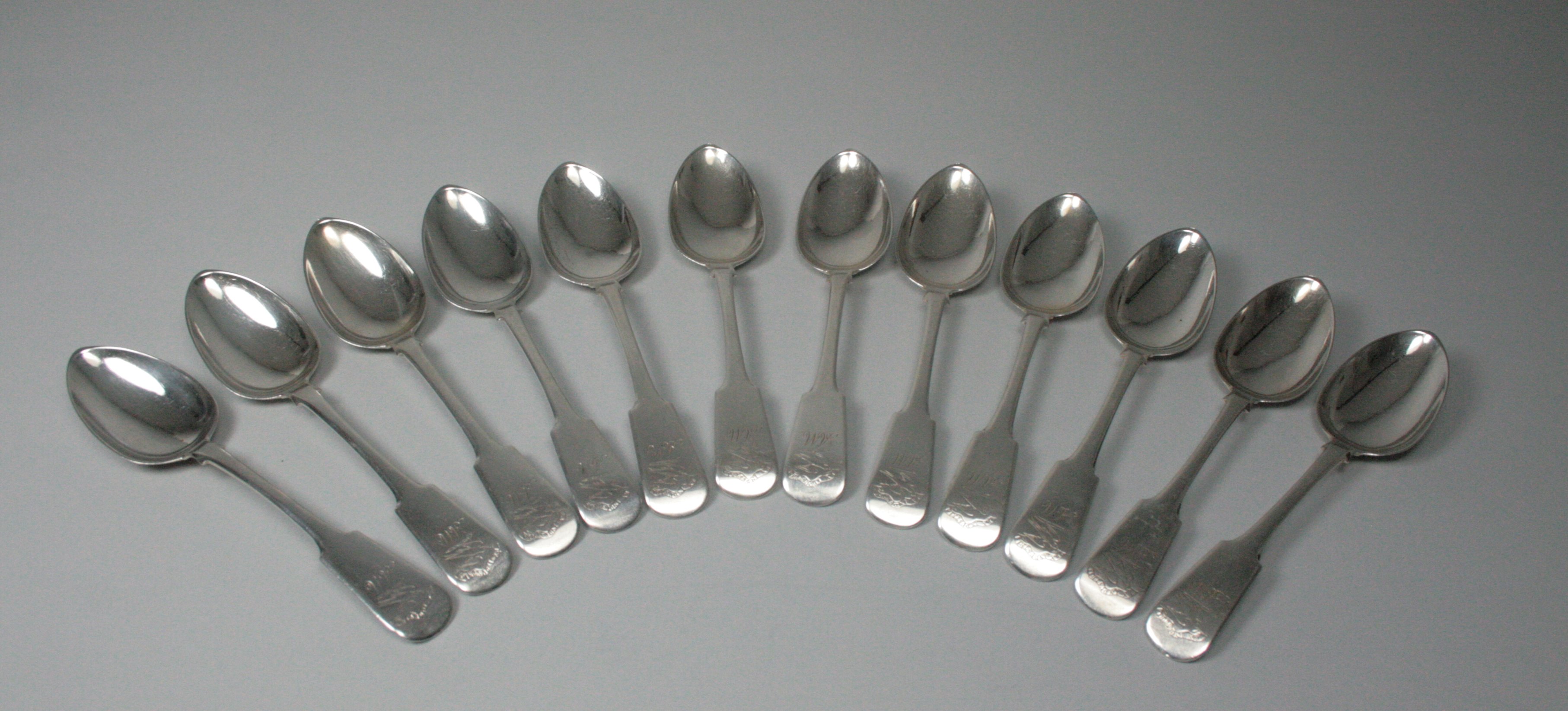 Banff - a set of twelve Scottish provincial desert spoons