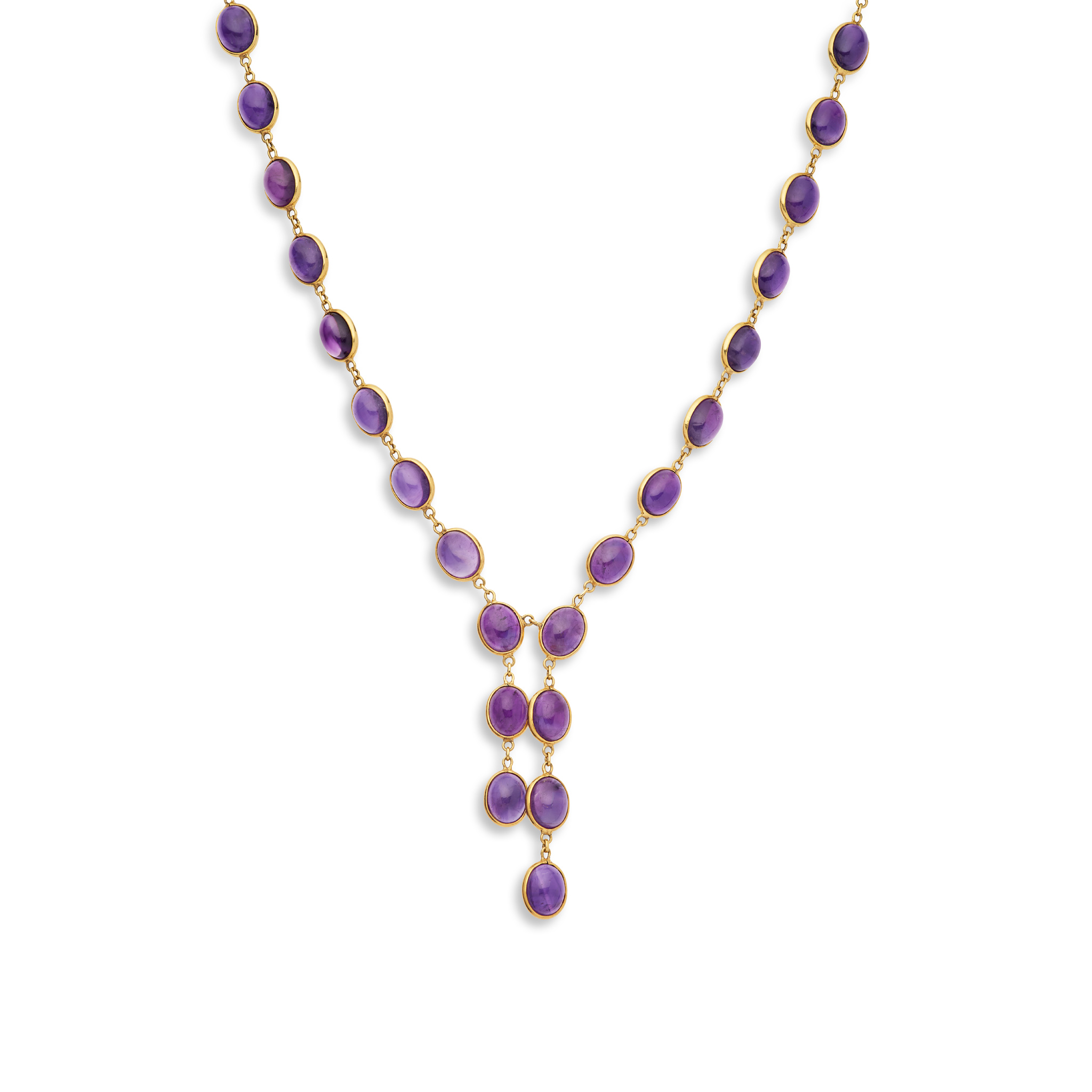 An amethyst négligée necklace