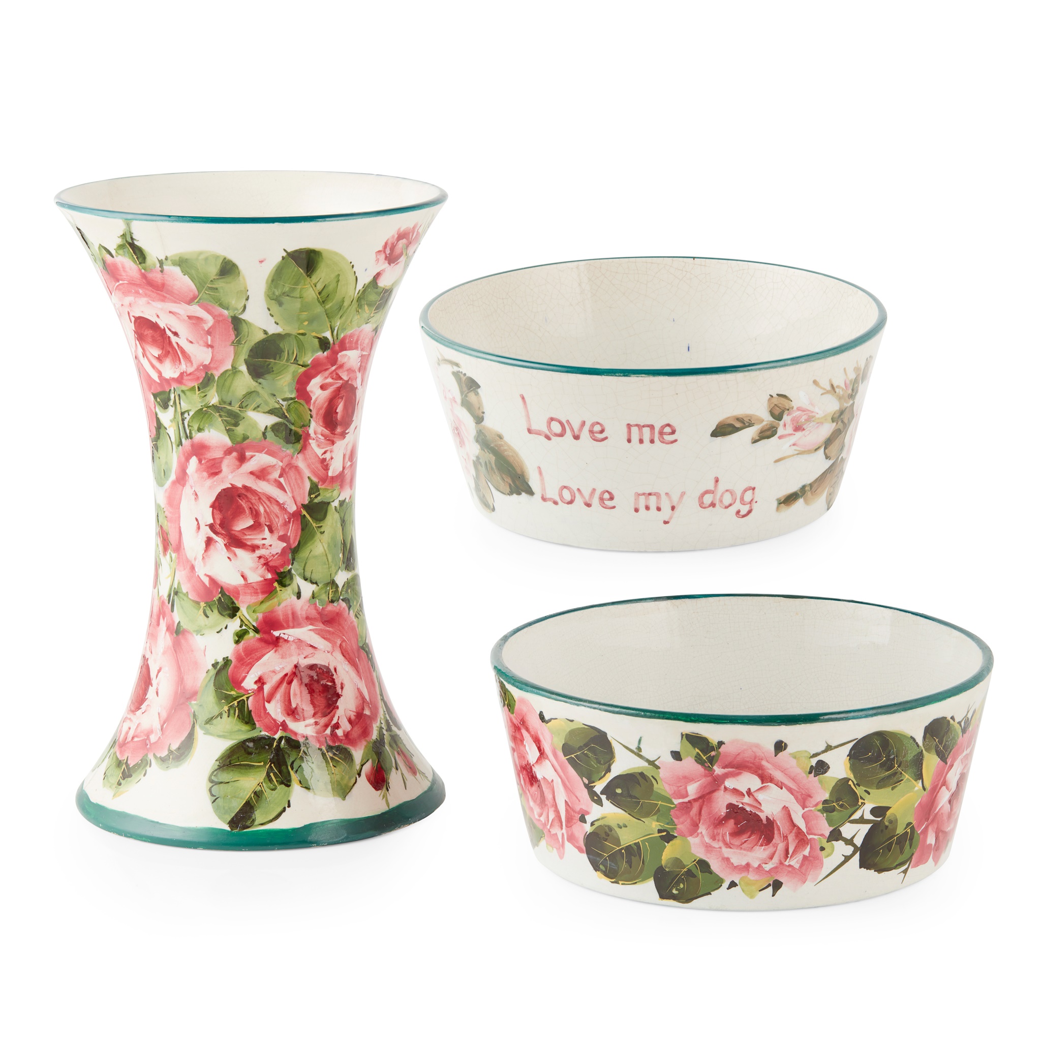 A WEMYSS WARE DOG BOWL