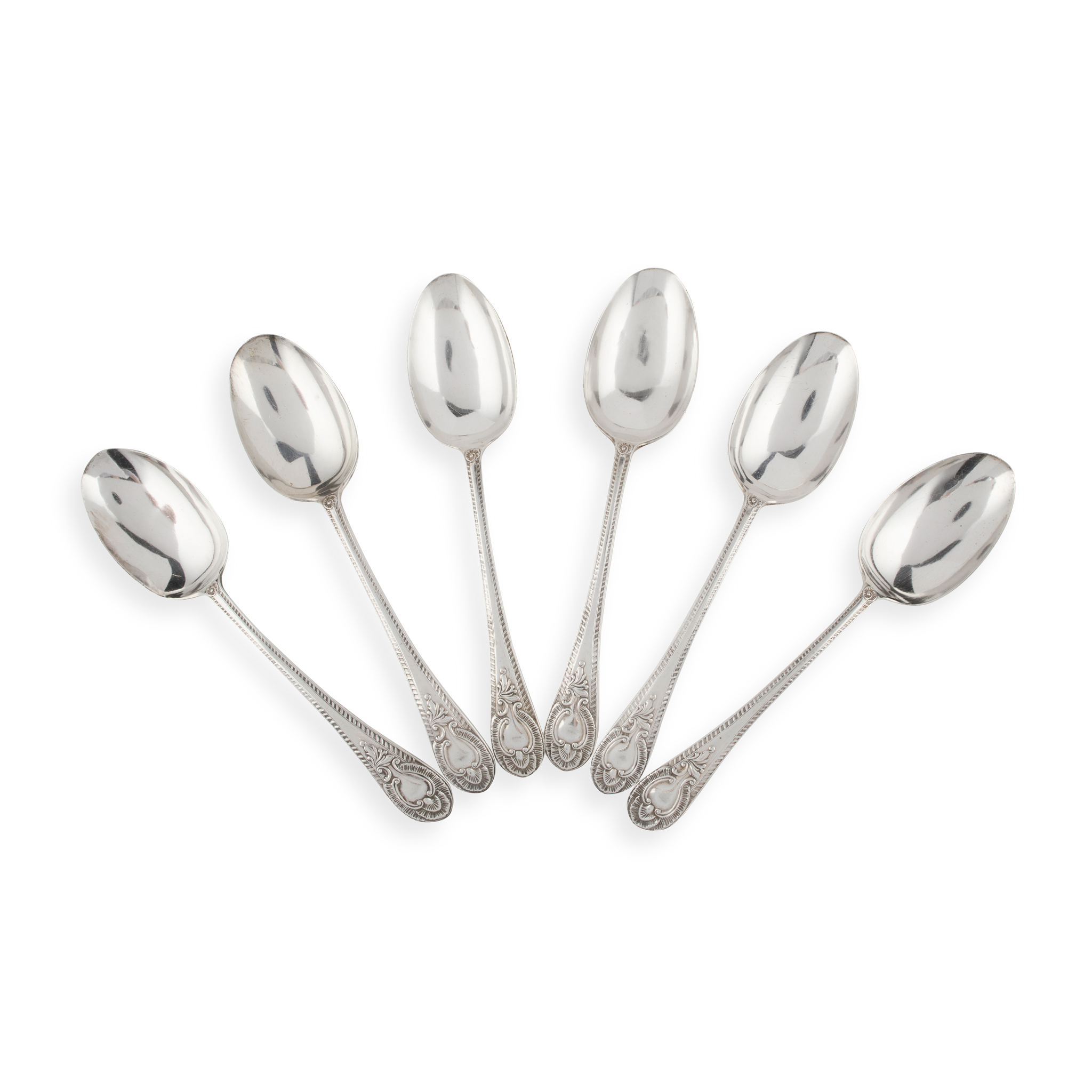 A SET OF SIX LATE VICTORIAN SPOONS