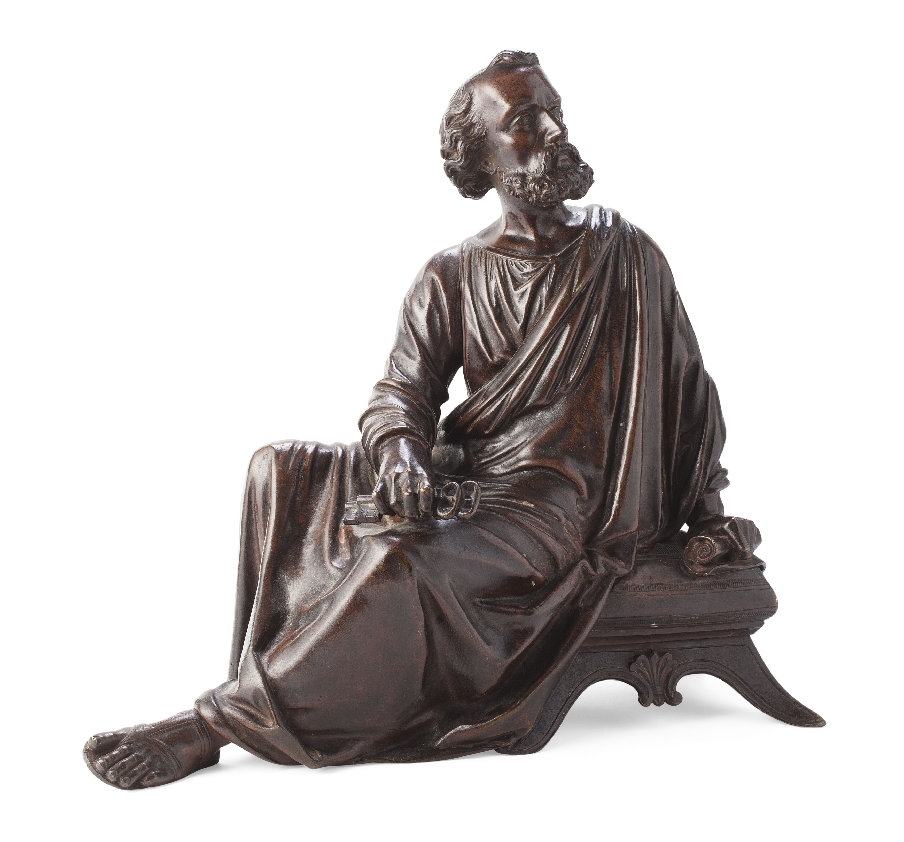 FRENCH BRONZE FIGURE OF SCHOLAR