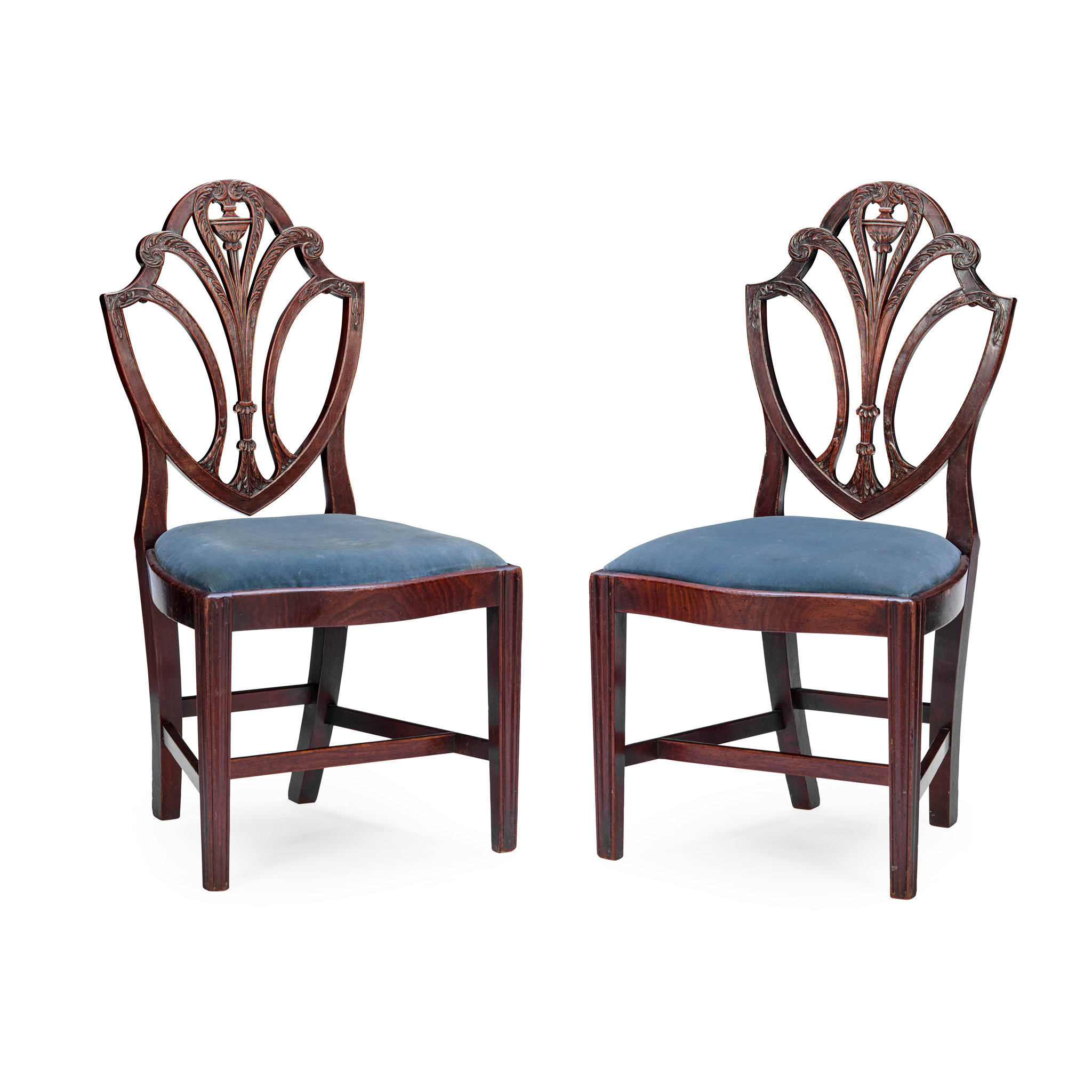 PAIR OF LATE GEORGE III MAHOGANY SIDE CHAIRS